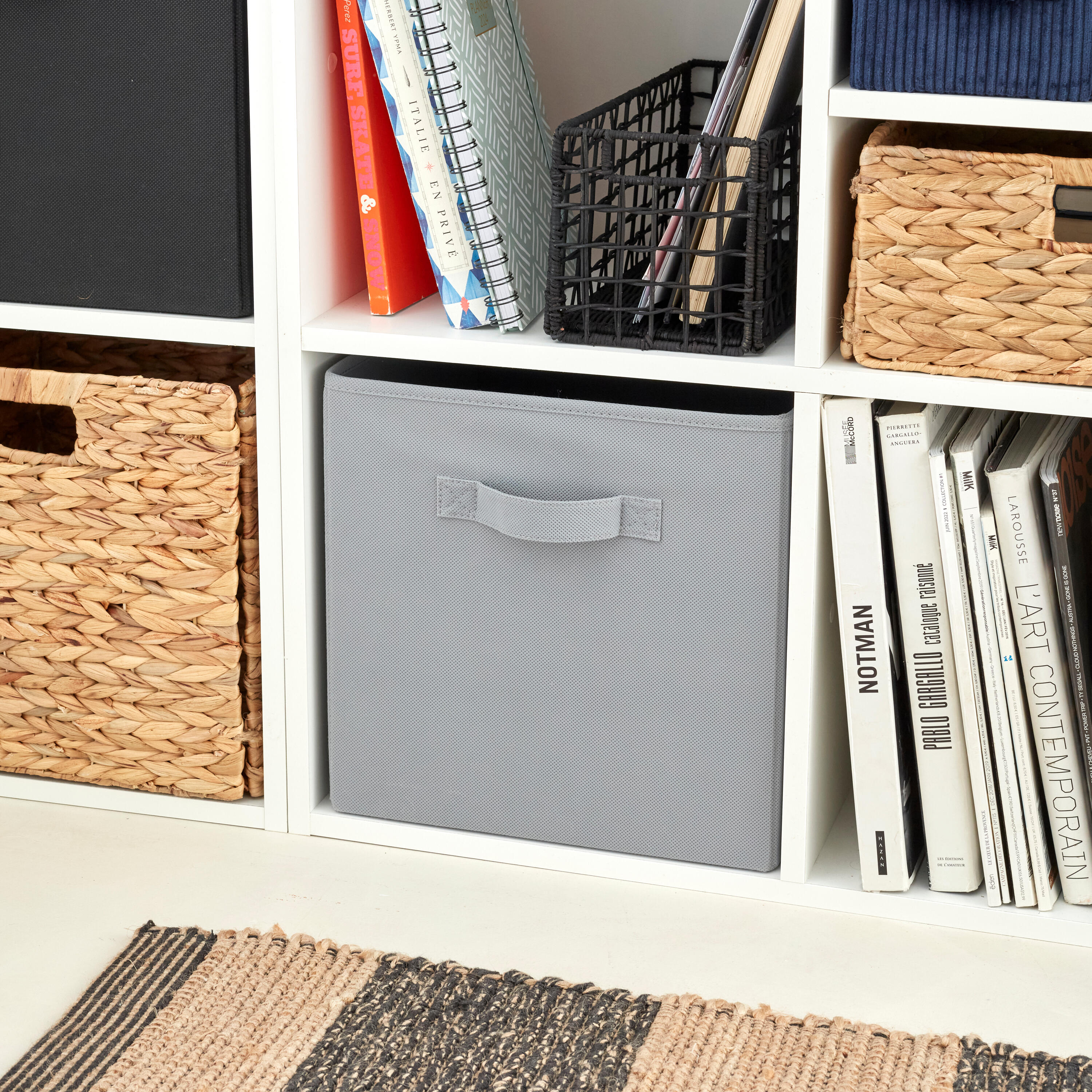 Panier SPACEO Kub gris H.31 x l.31 x P.31 cm - 5