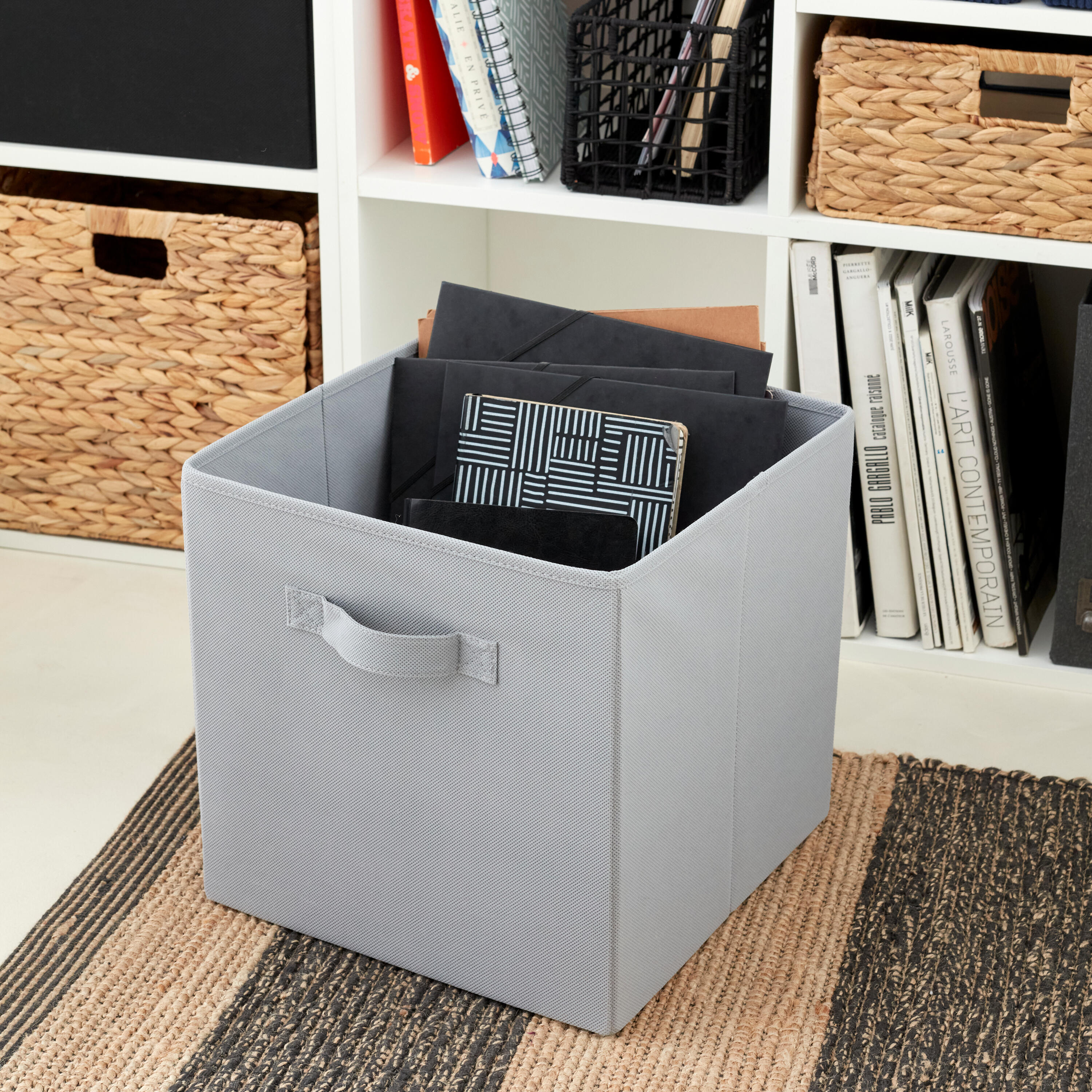 Panier SPACEO Kub gris H.31 x l.31 x P.31 cm - 2