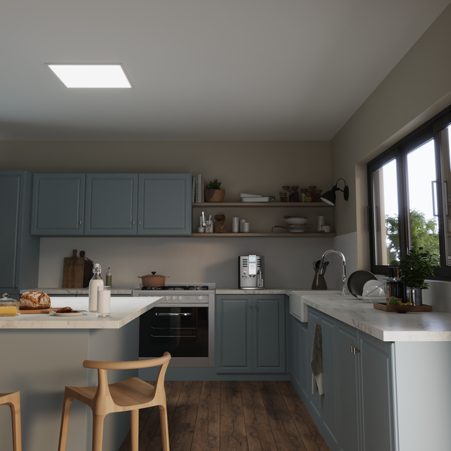 Panneau LED Anvik 59.5 x 59.5 cm 4000 Lm blanc chaud/neutre/froid INSPIRE blanc