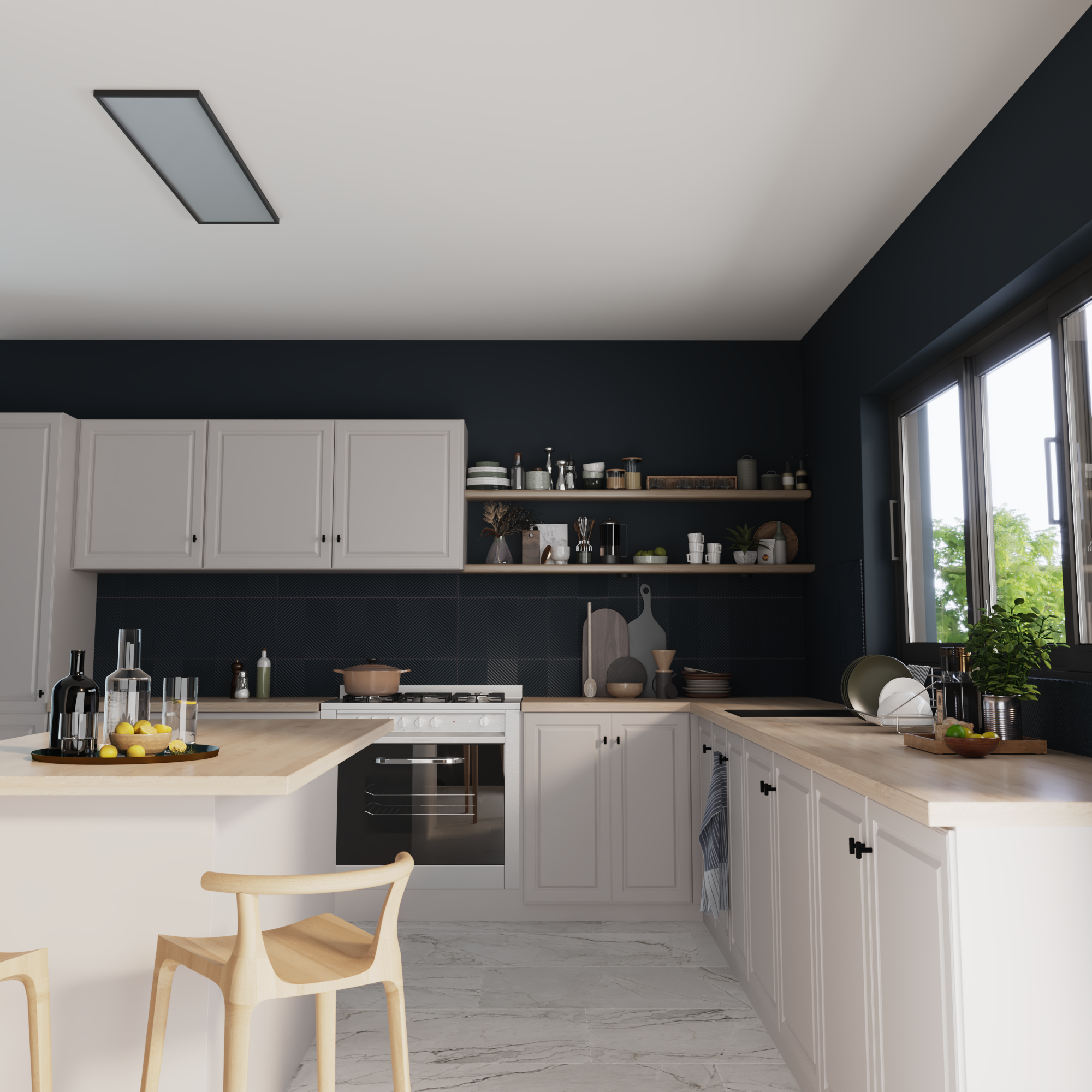 Panel LED Anvik czarny 30 x 120 cm Inspire - 2