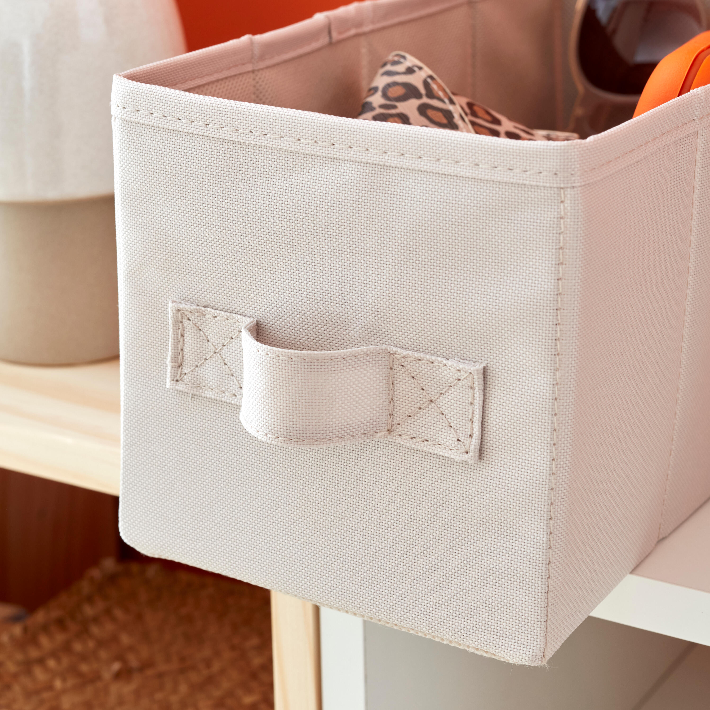 Panier SPACEO kub beige H.14 x l.14 x P.31 cm - 4