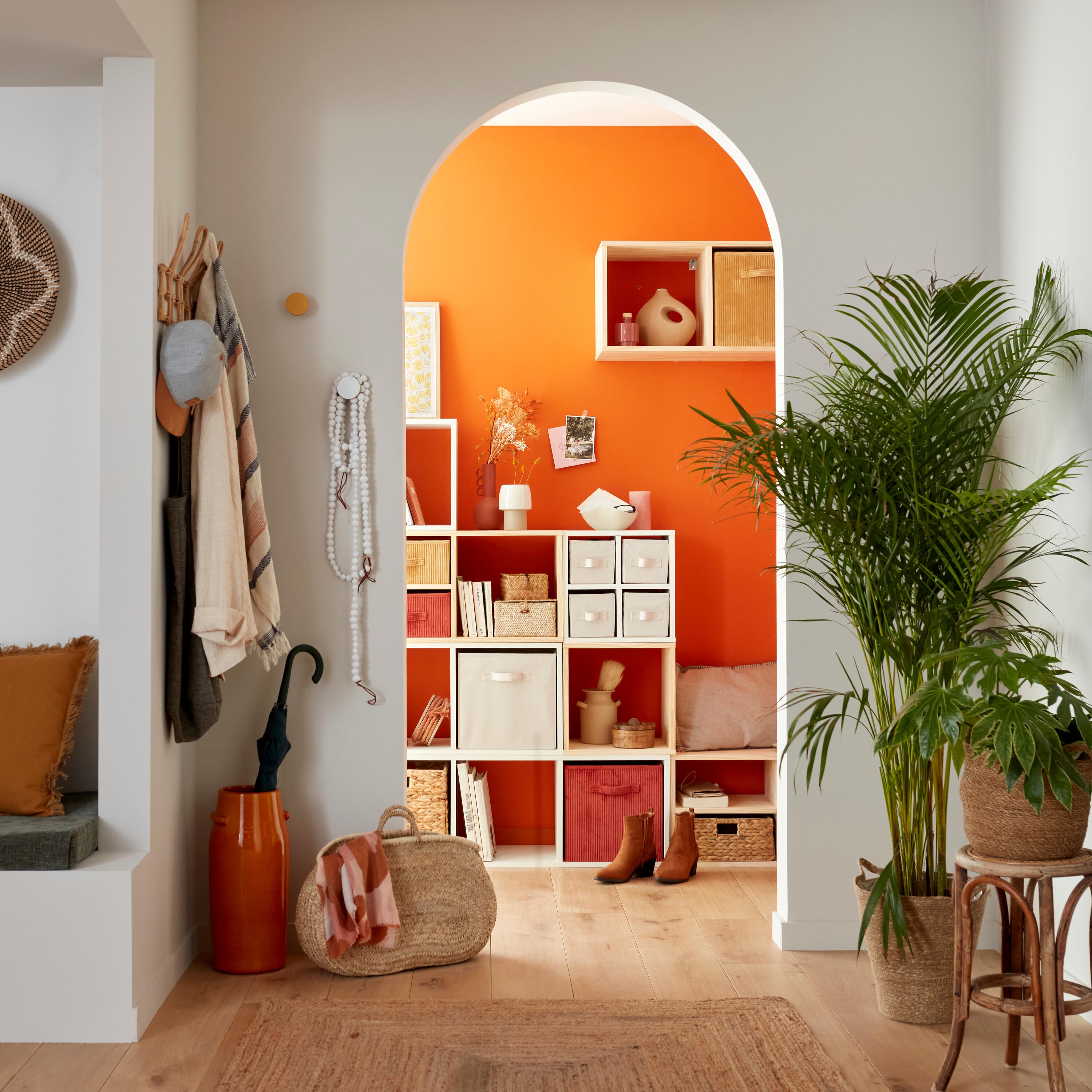 Panier SPACEO Kub beige H.31 x l.31 x P.31 cm - 9