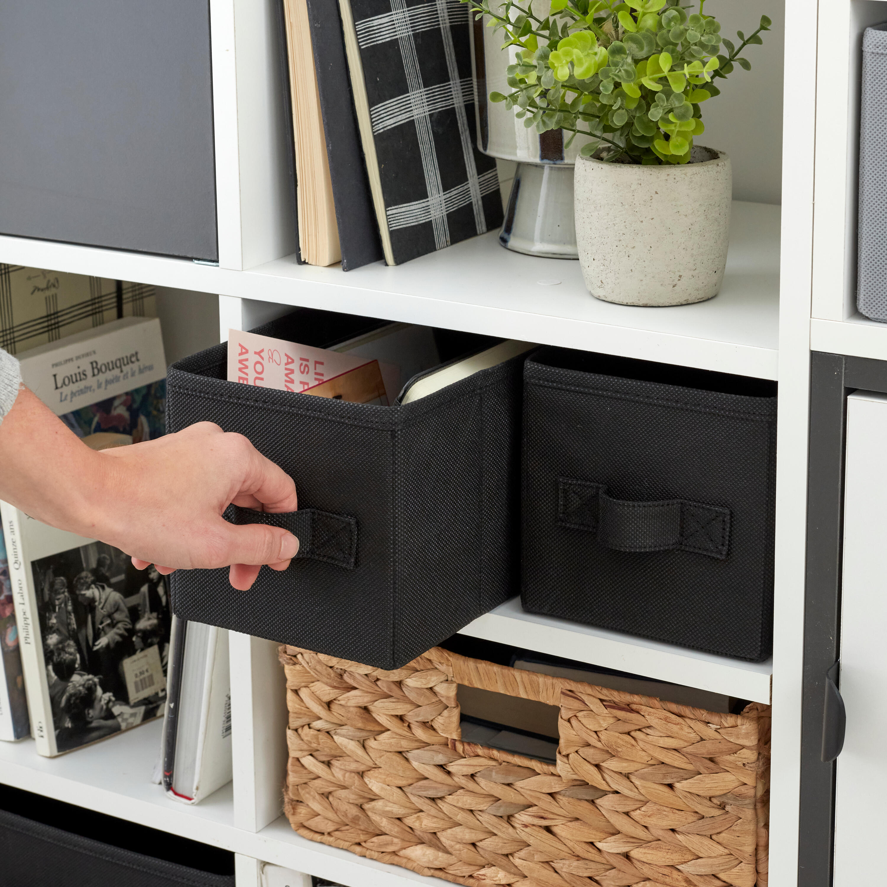 Panier SPACEO kub noir H.14 x l.14 x P.31 cm - 5