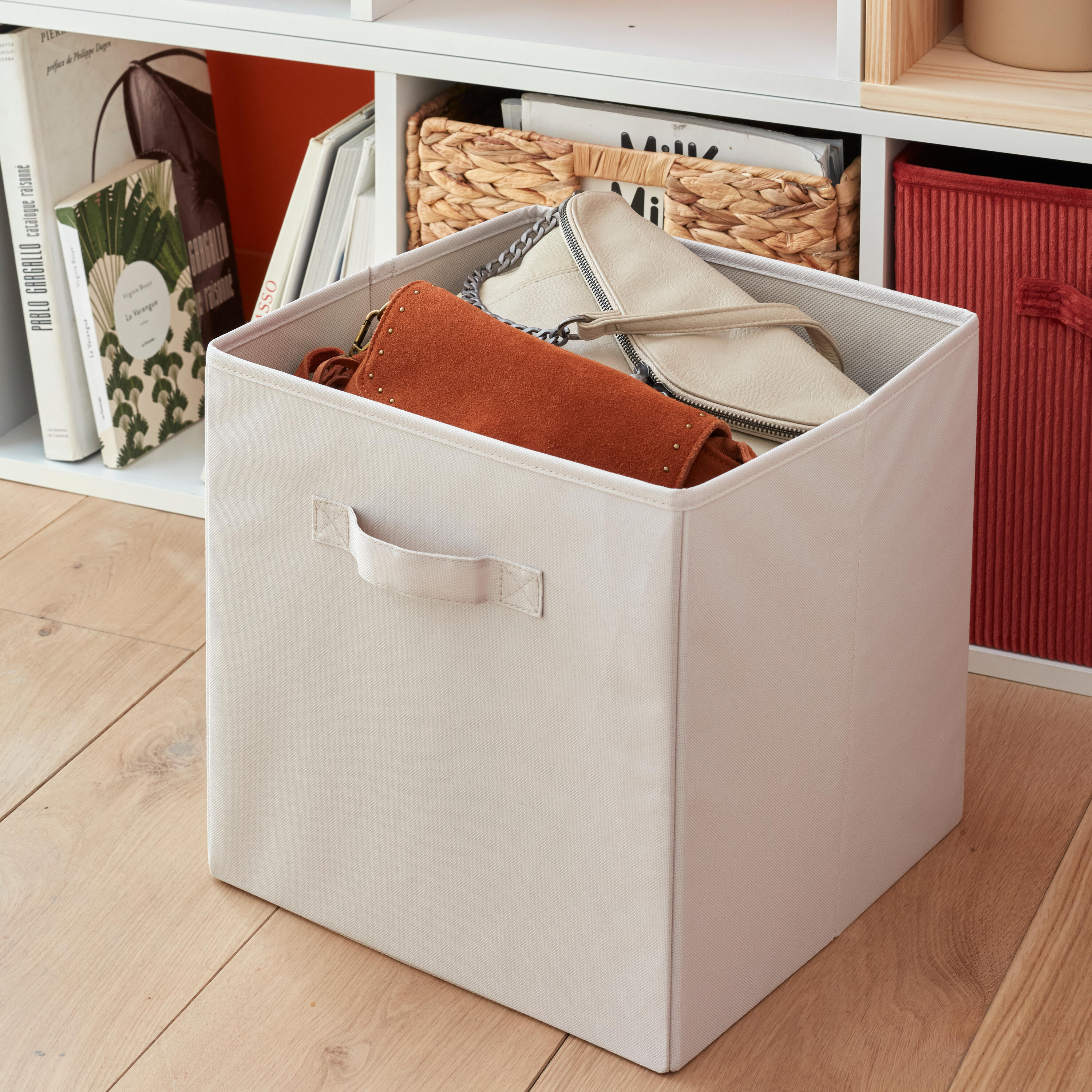 Panier SPACEO Kub beige H.31 x l.31 x P.31 cm - 2