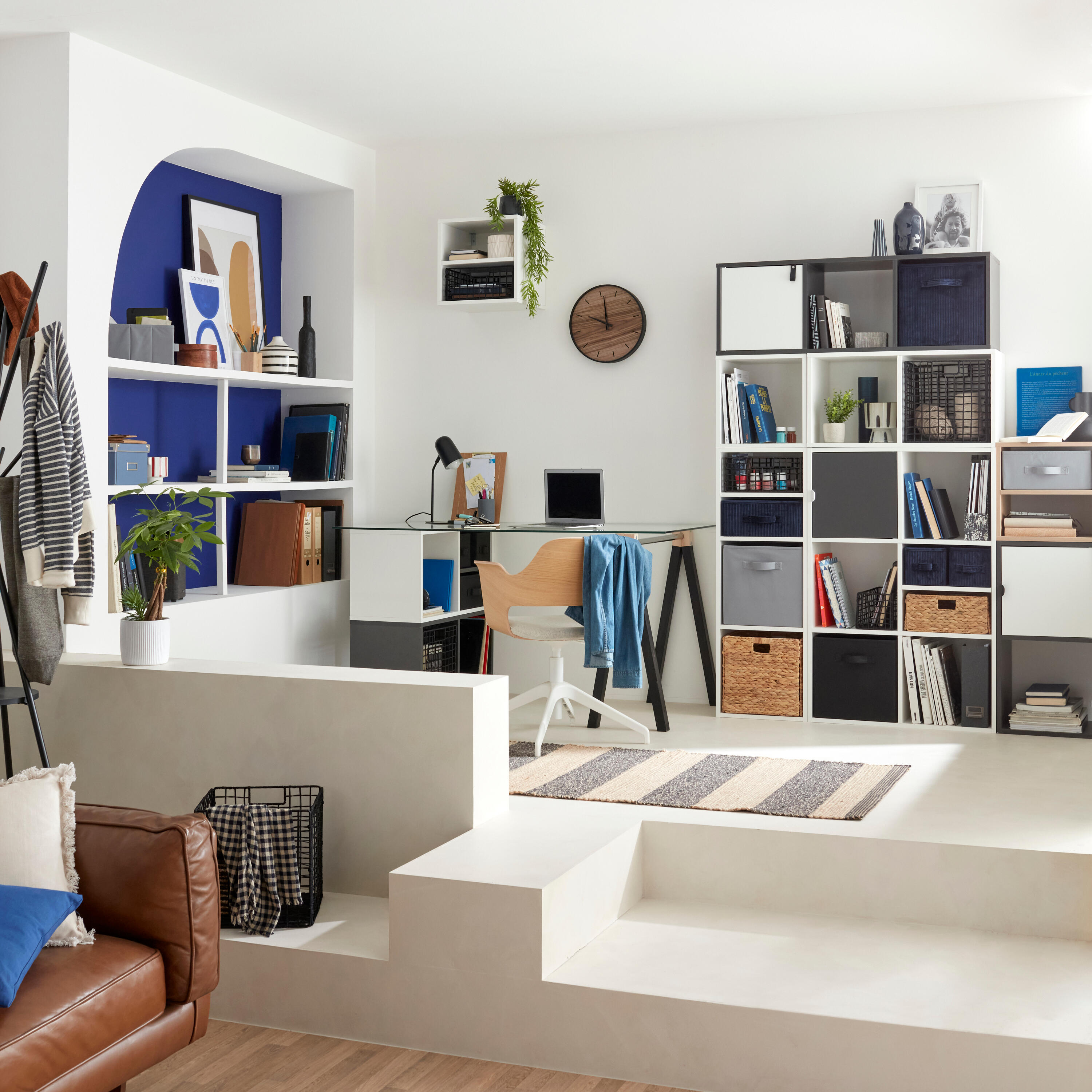 Panier SPACEO Kub gris H.31 x l.31 x P.31 cm - 4