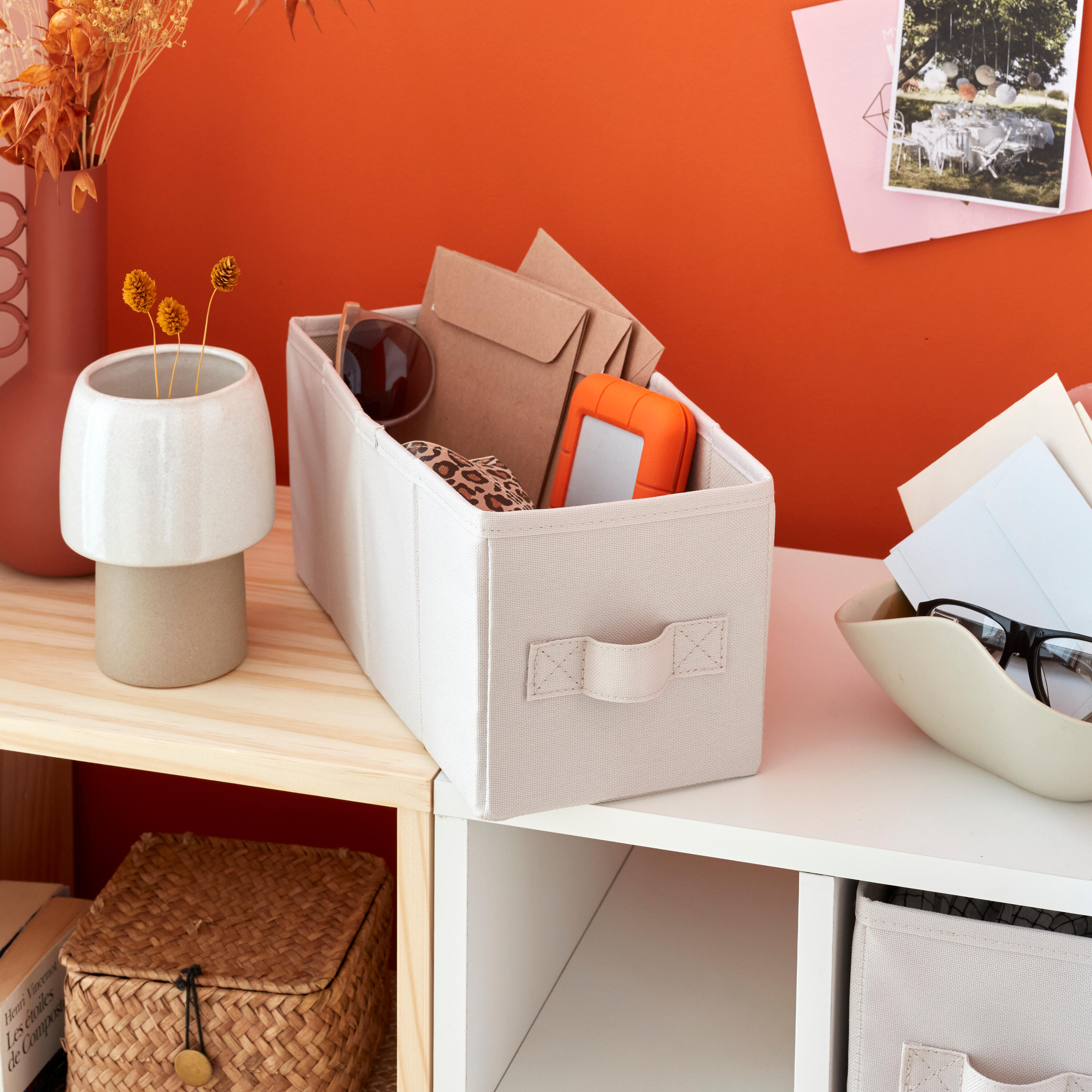 Cesta de polipropileno plegable Spaceo Kub de 14x14x31 cm - 5