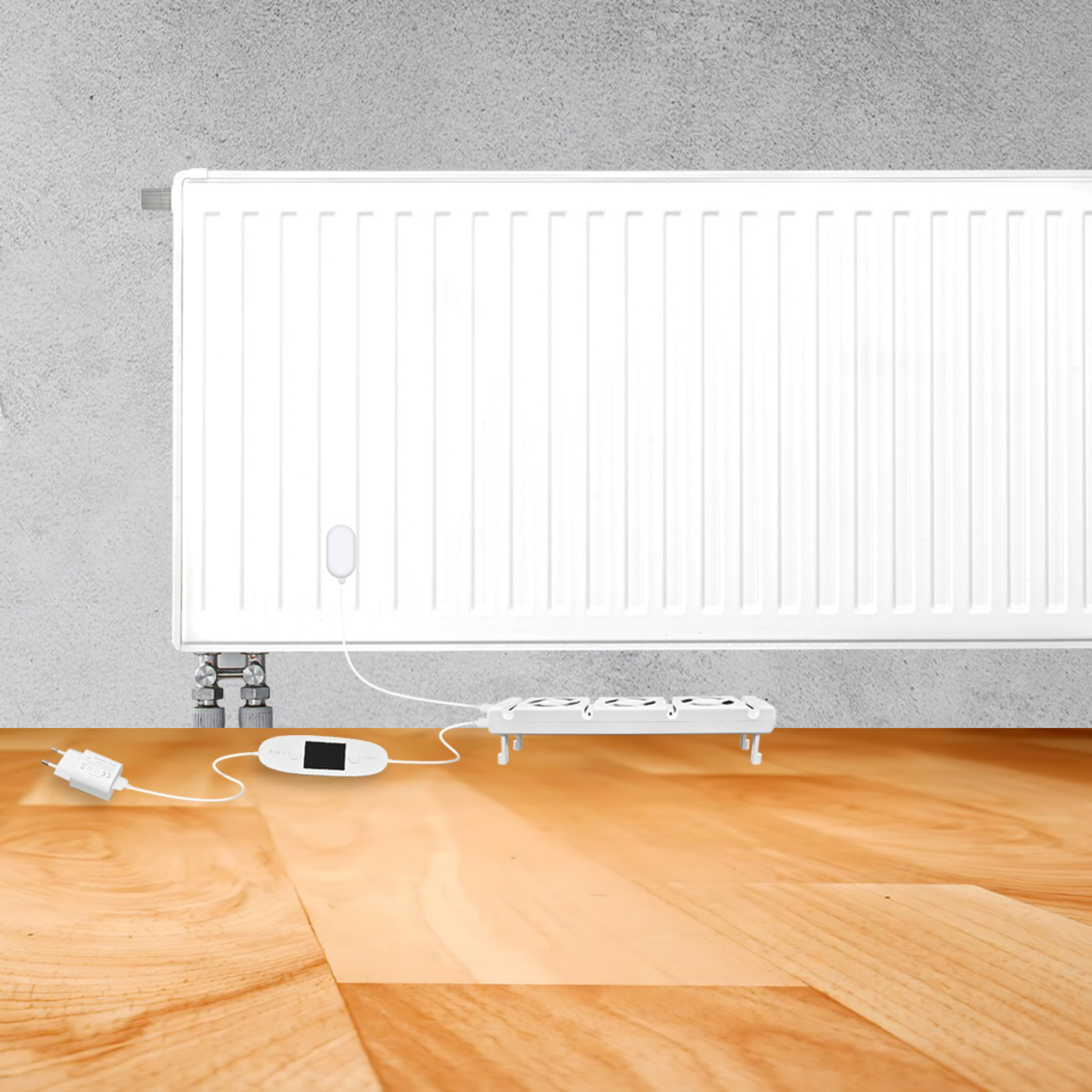 Wentylator grzejnikowy 30x6,9x3 cm biały SOLID - 2