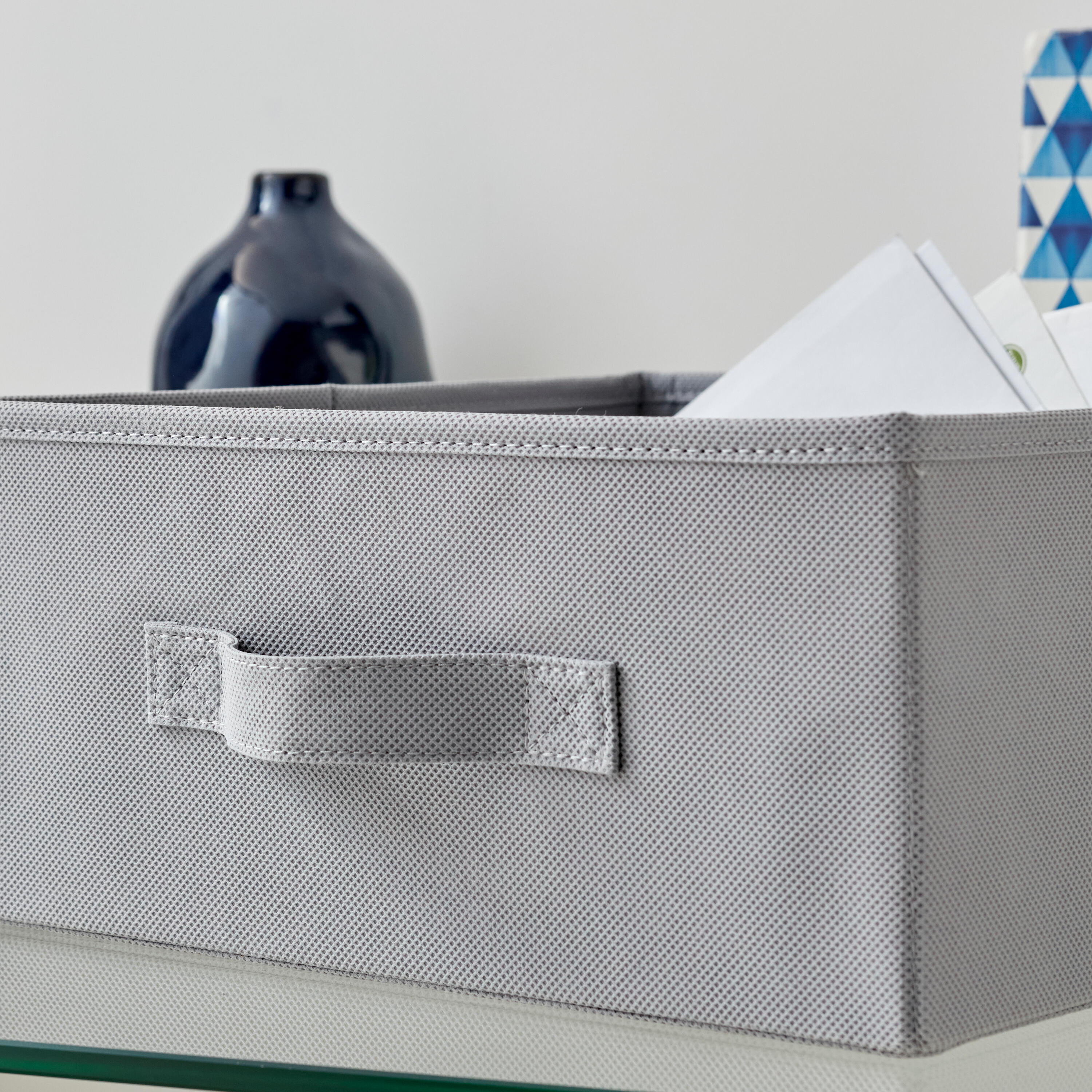 Panier SPACEO Kub gris H.14 x l.31 x P.31 cm - 6