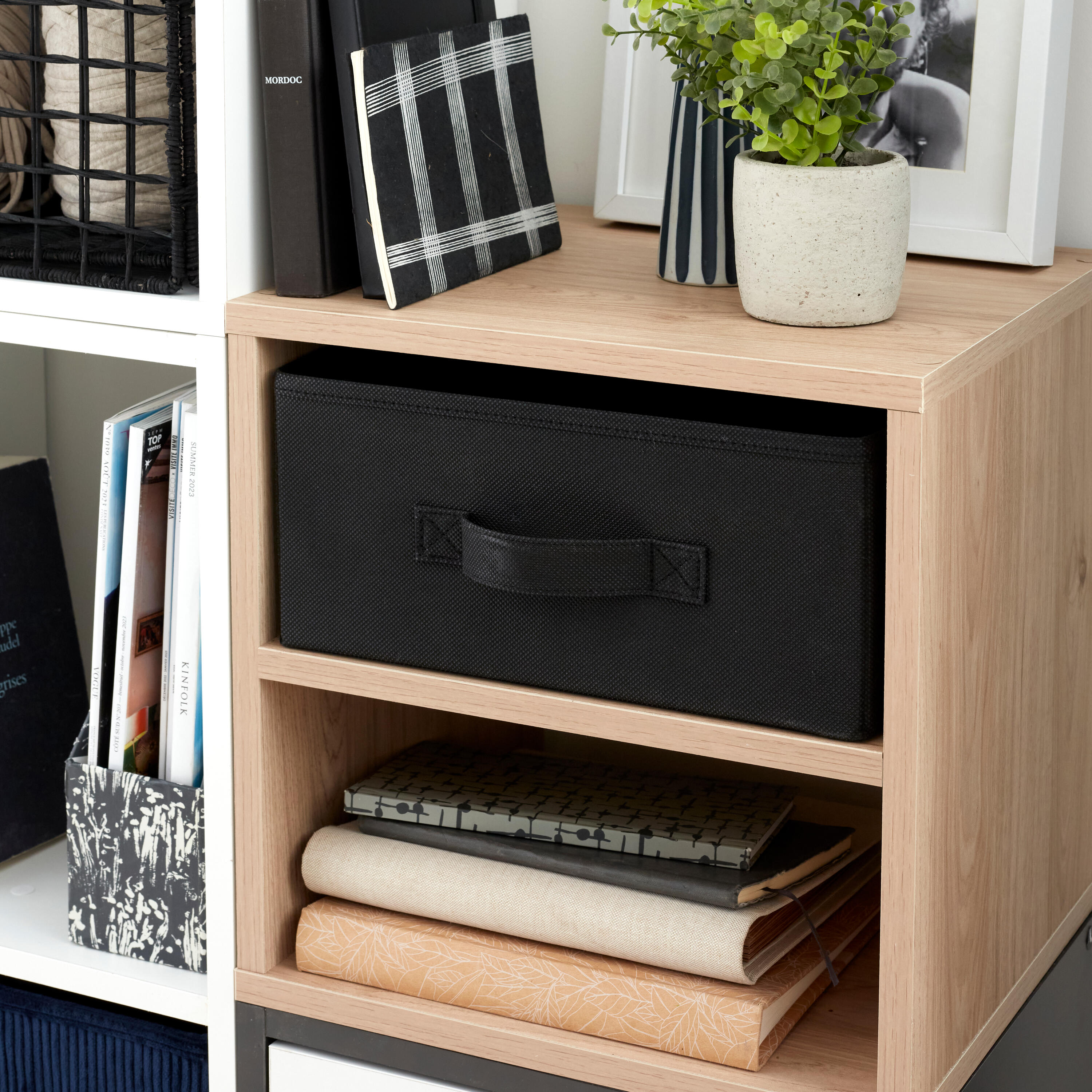 Panier SPACEO Kub noir H.14 x l.31 x P.31 cm - 2