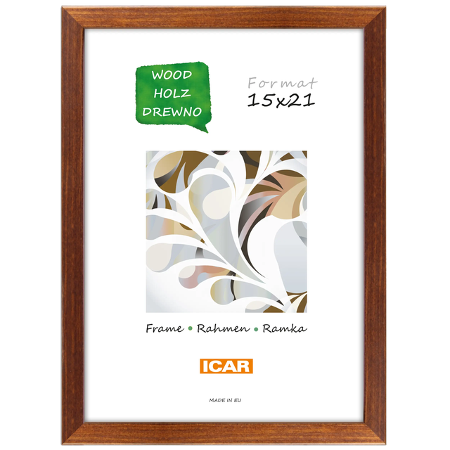 Ramka na zdjęcia Pinia 15 x 21 cm ciepły brąz drewniana