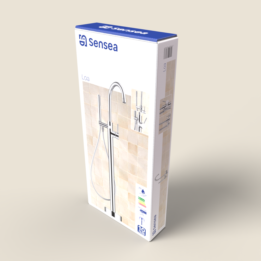 Grifo de bañera exenta monomando SENSEA Loa cromo brillo Antical Latón - 13