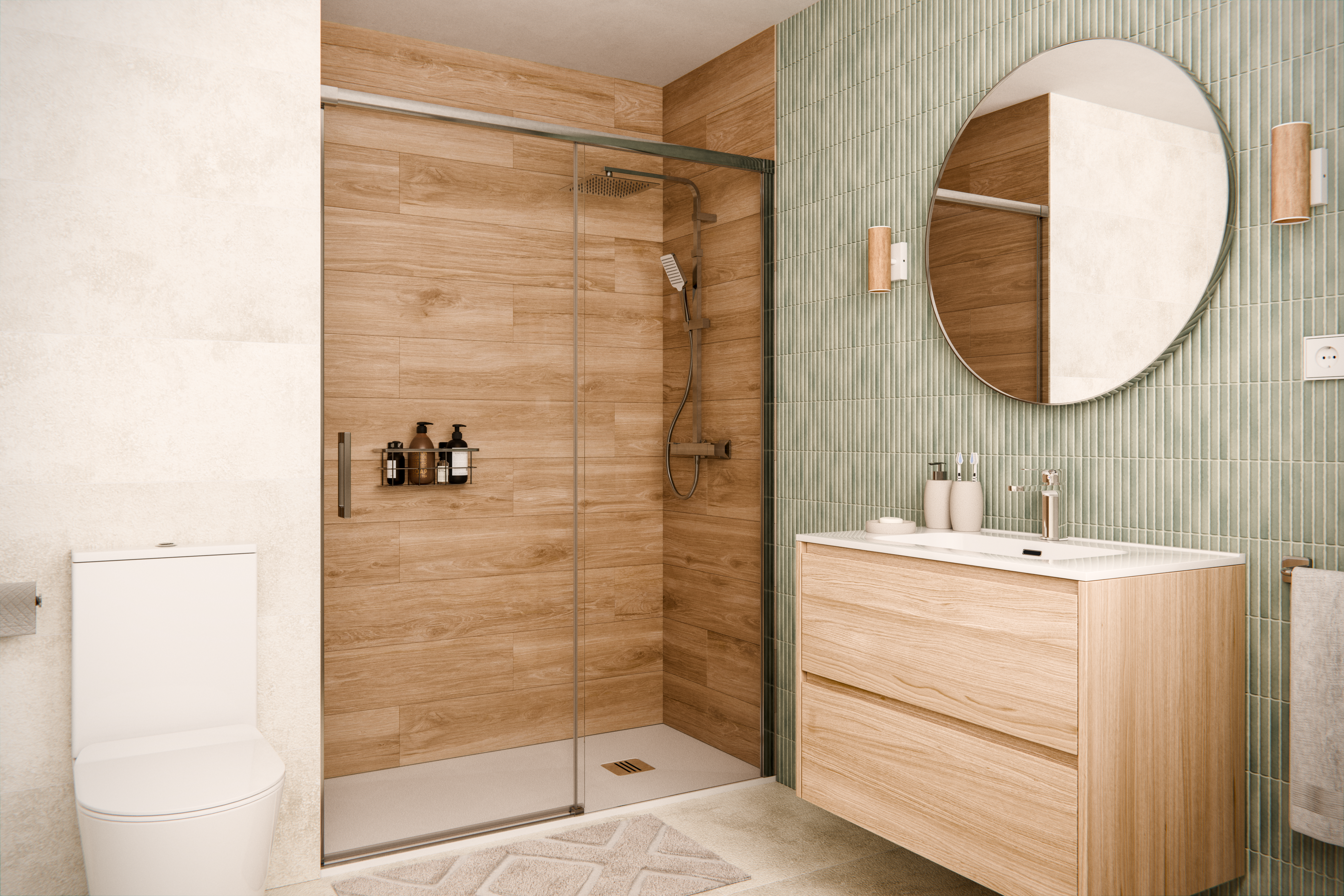 Base de duche SENSEA REMIX RESINA 70X140 BRANCO MATE - 4