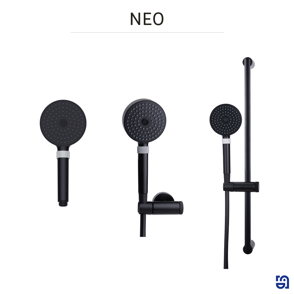 Pommeau de douche 2 jets, SENSEA Neo Noir - 6