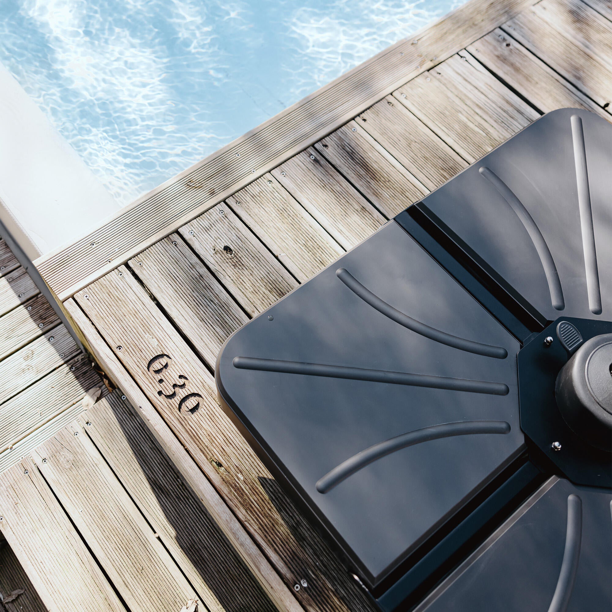 Base para chapéu-sol 1/4 25 kg 48x48 cm antracite Naterial - 10