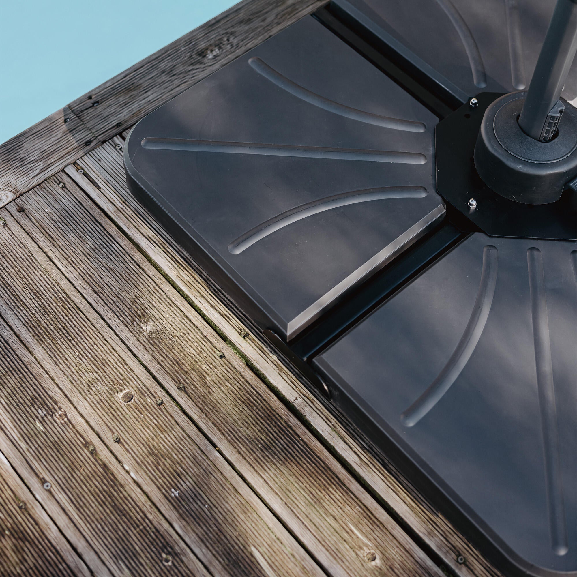 Base para chapéu-sol 1/4 25 kg 48x48 cm antracite Naterial - 11