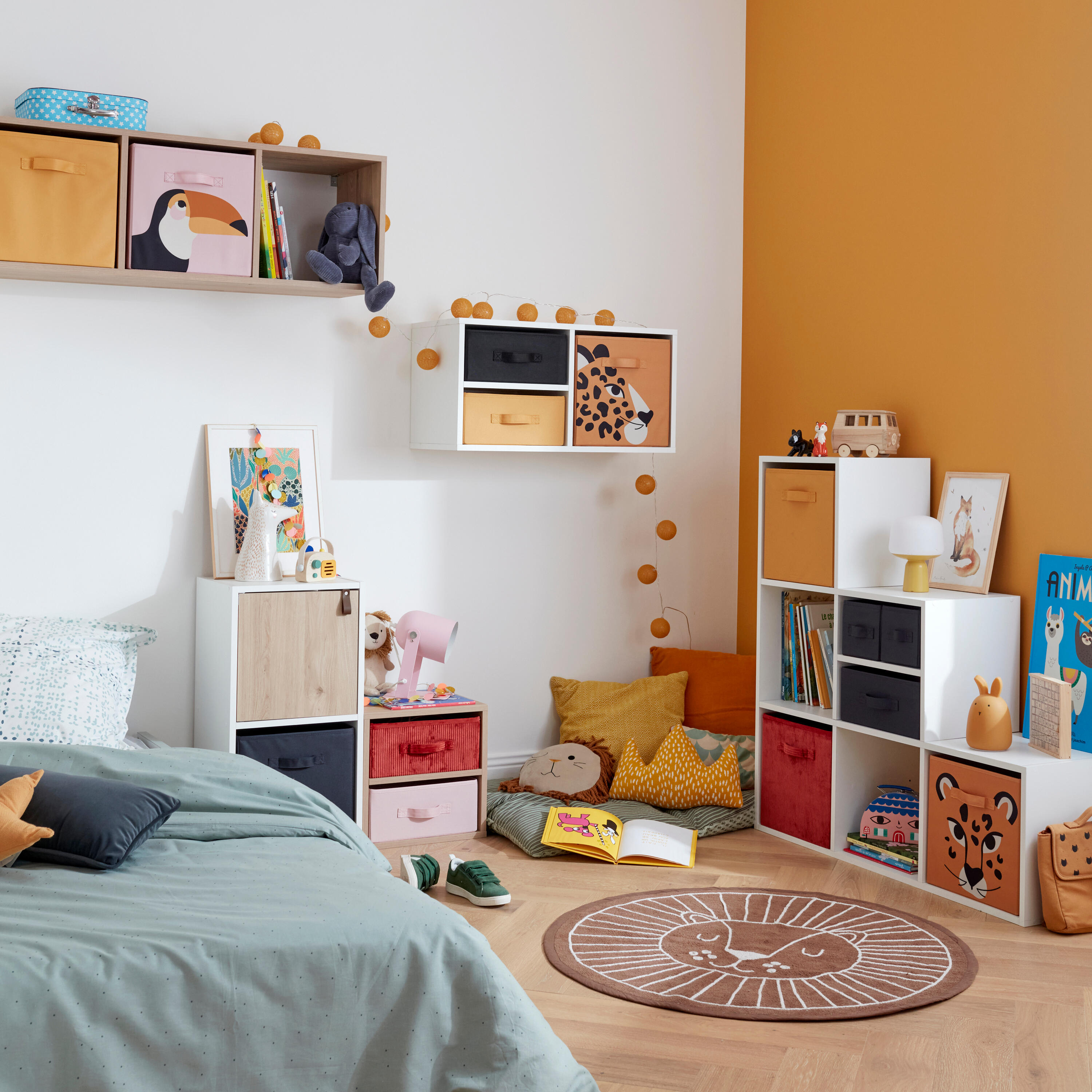 Estante cubo 4x1 carvalho 139,3x36x31,7 cm Spaceo Kub - 4