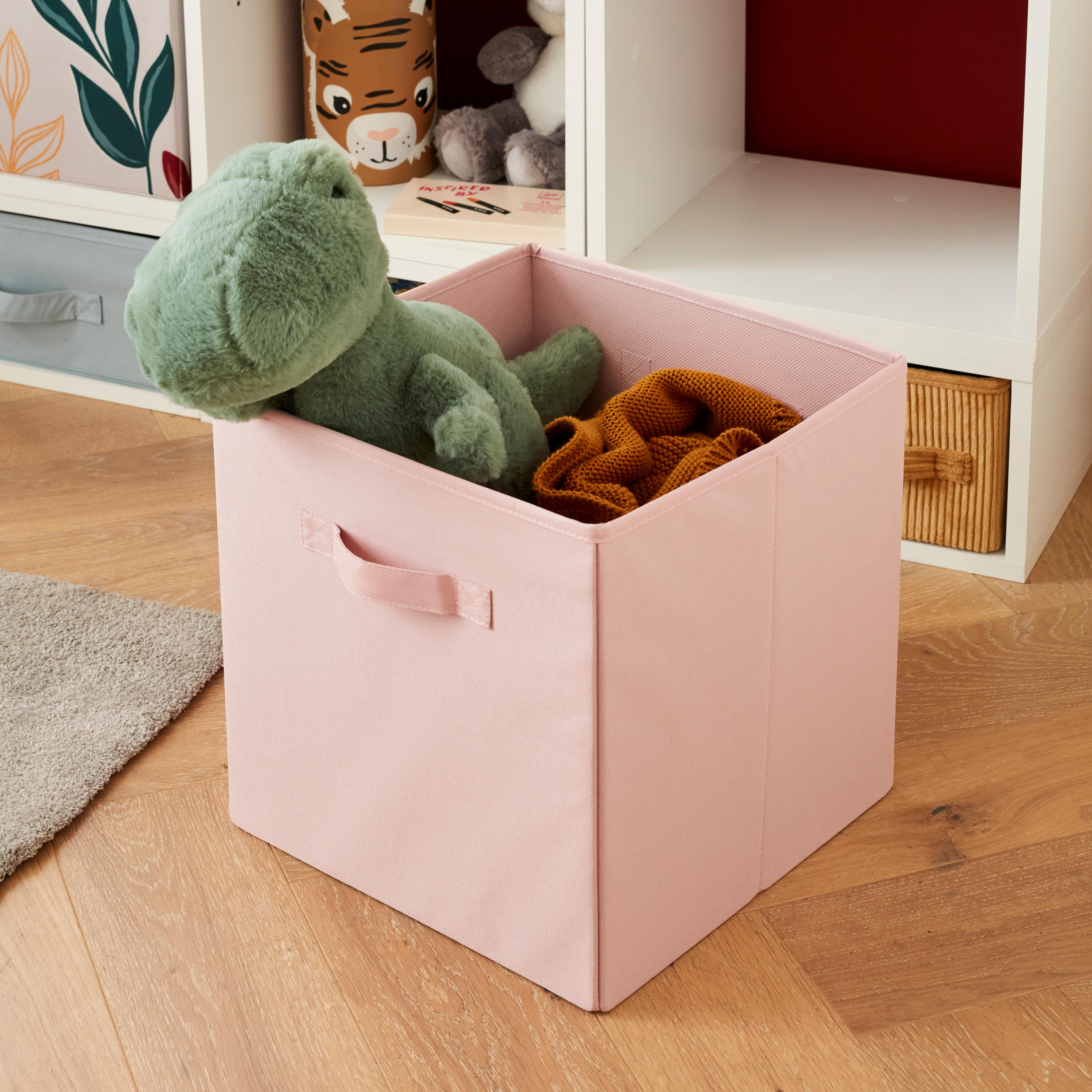 Panier SPACEO Kub rose H.31 x l.31 x P.31 cm - 2