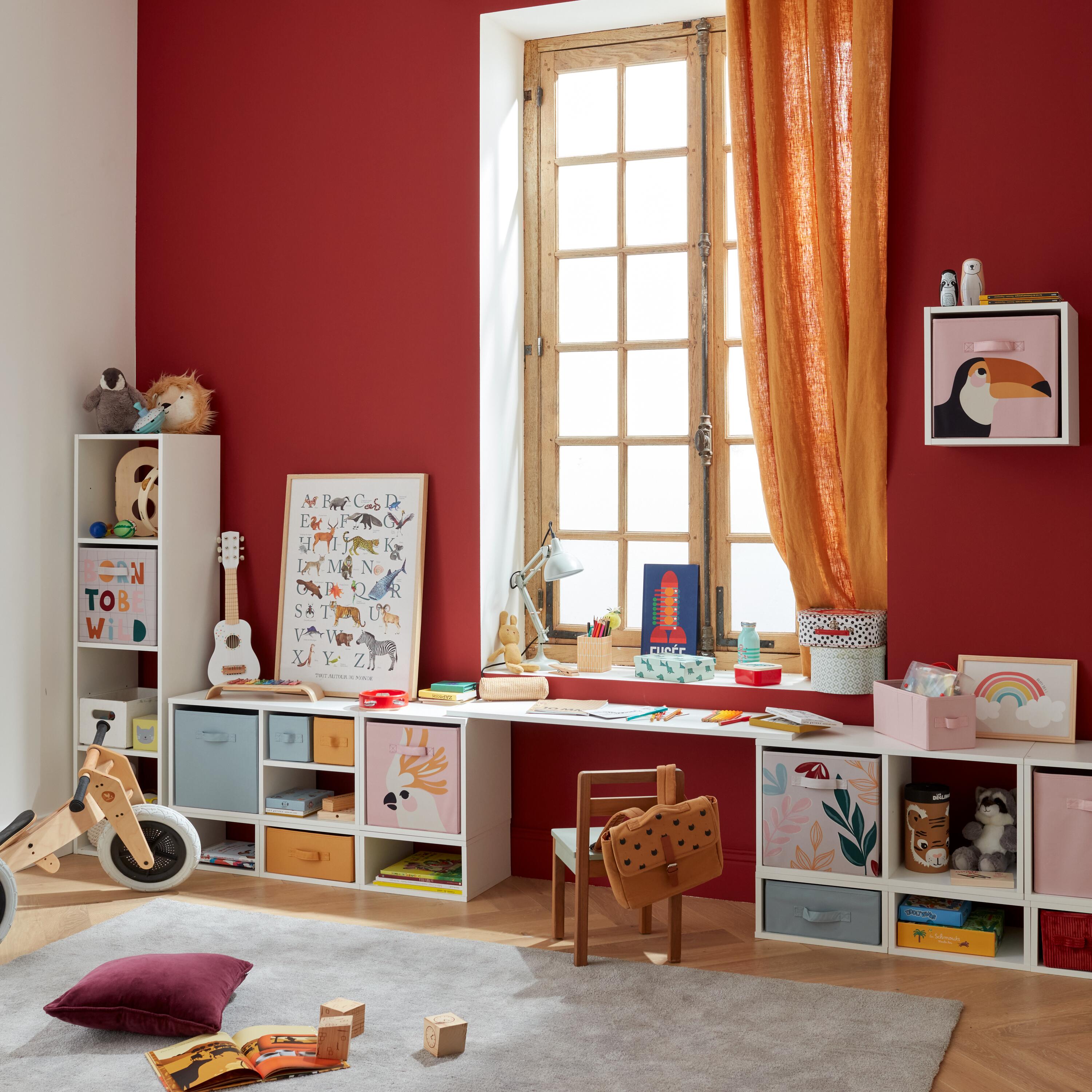 Panier SPACEO Kub motif fleuri H.31 x l.31 x P.31 cm - 6