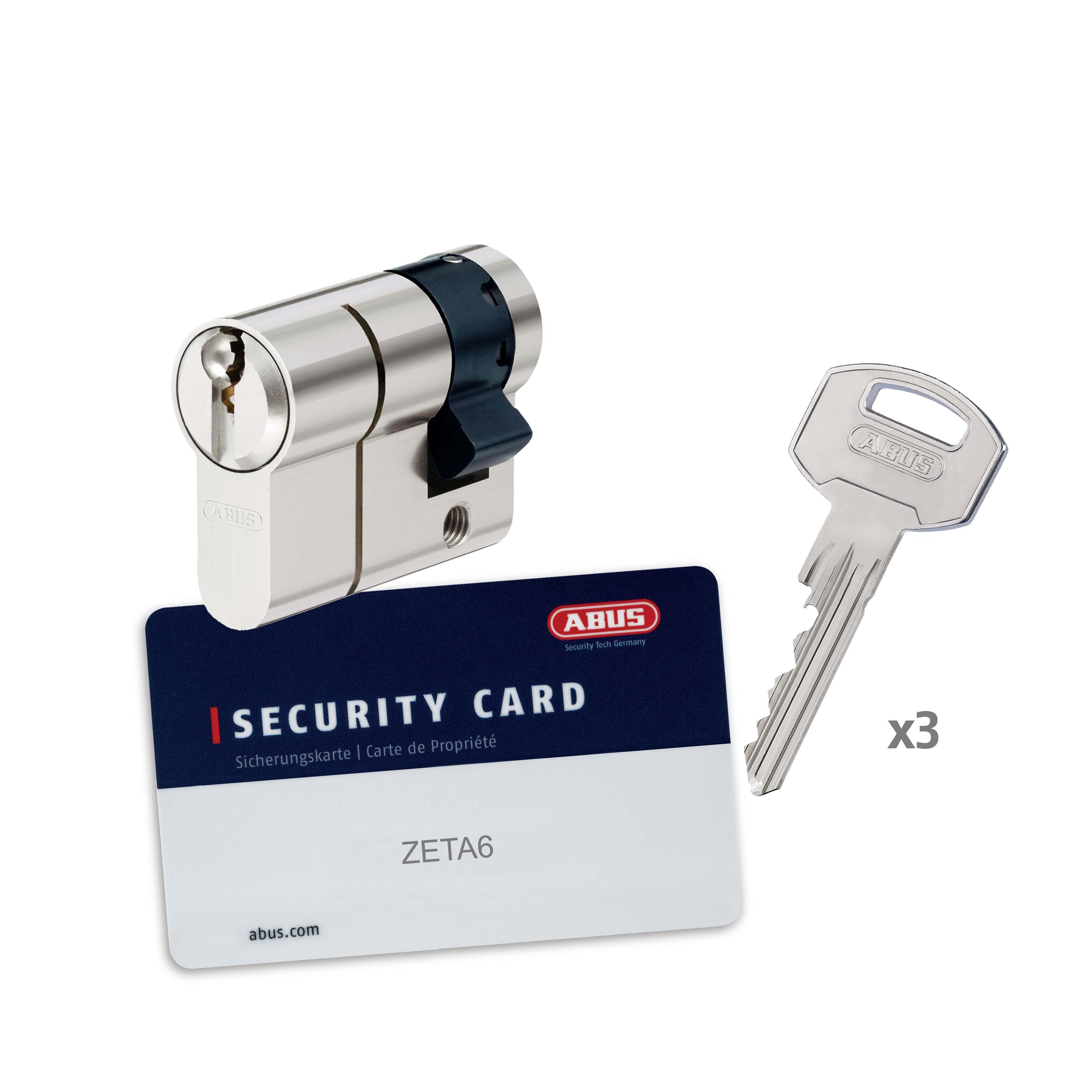 Cylindre De Serrure ABUS A93 Double - Longueurs 30/30 Mm à 45/60 Mm - Sécurité Renforcée, Fonction Panique - Fabriqué En Allemagne