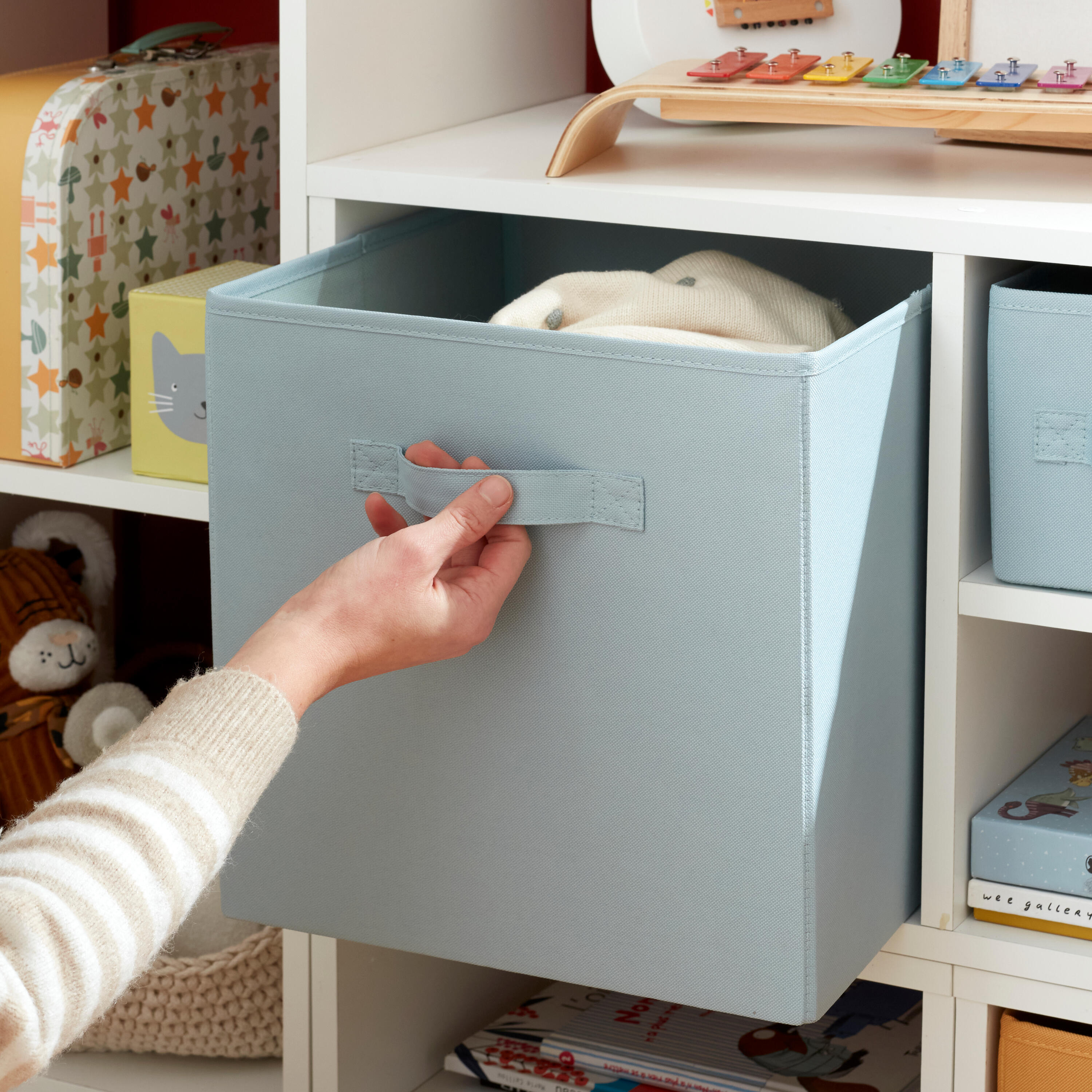 Panier SPACEO kub bleu H.31 x l.31 x P.31 cm - 4