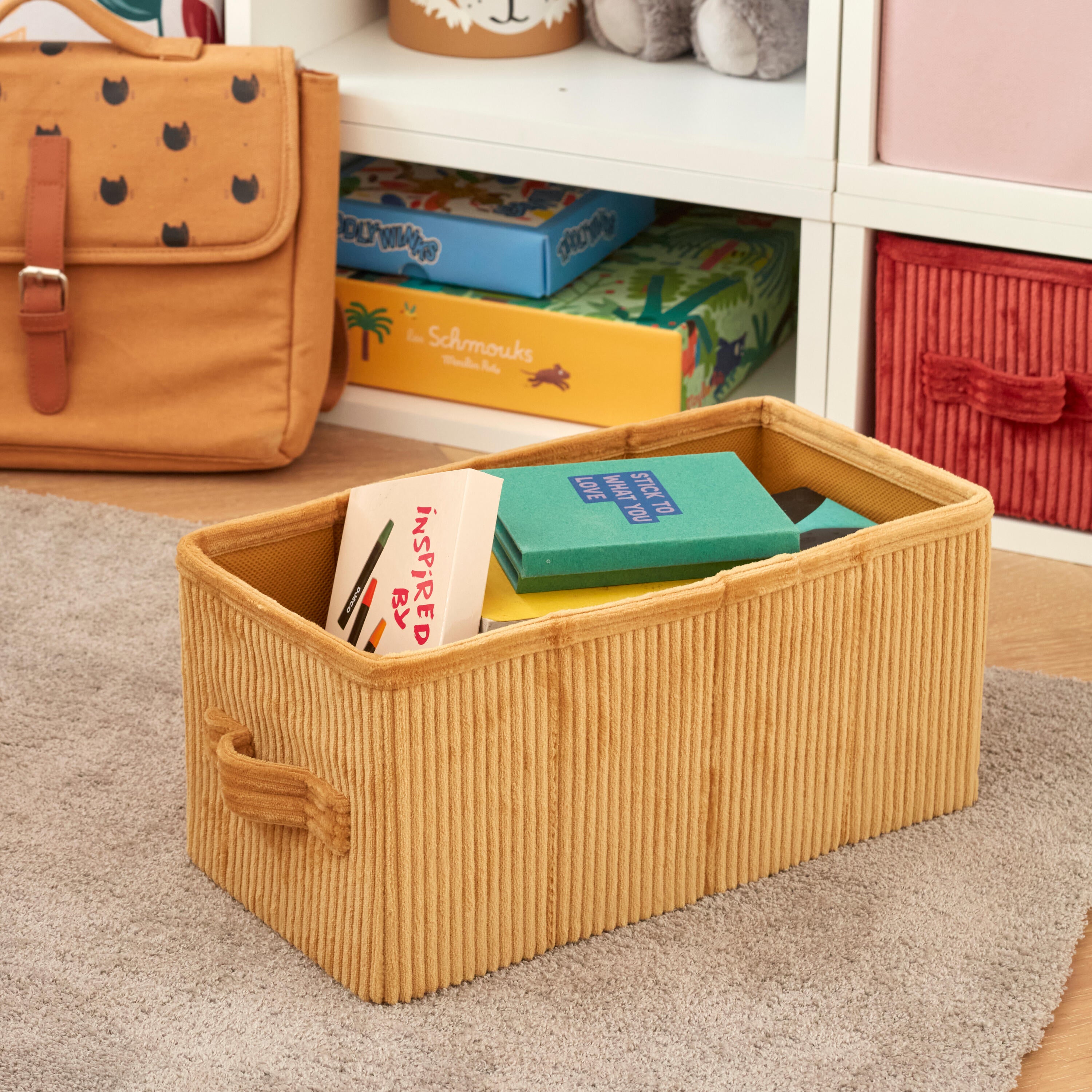 Panier SPACEO Kub doré H.14 x l.14 x P.31 cm - 2