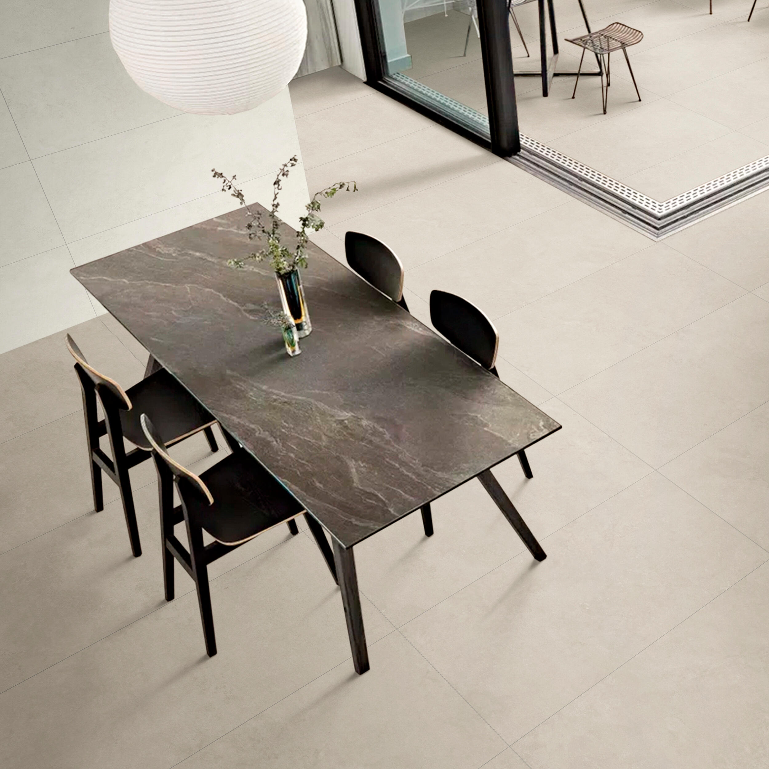 Suelo porcelánico ng badir efecto cemento taupé 120x60 cm c2