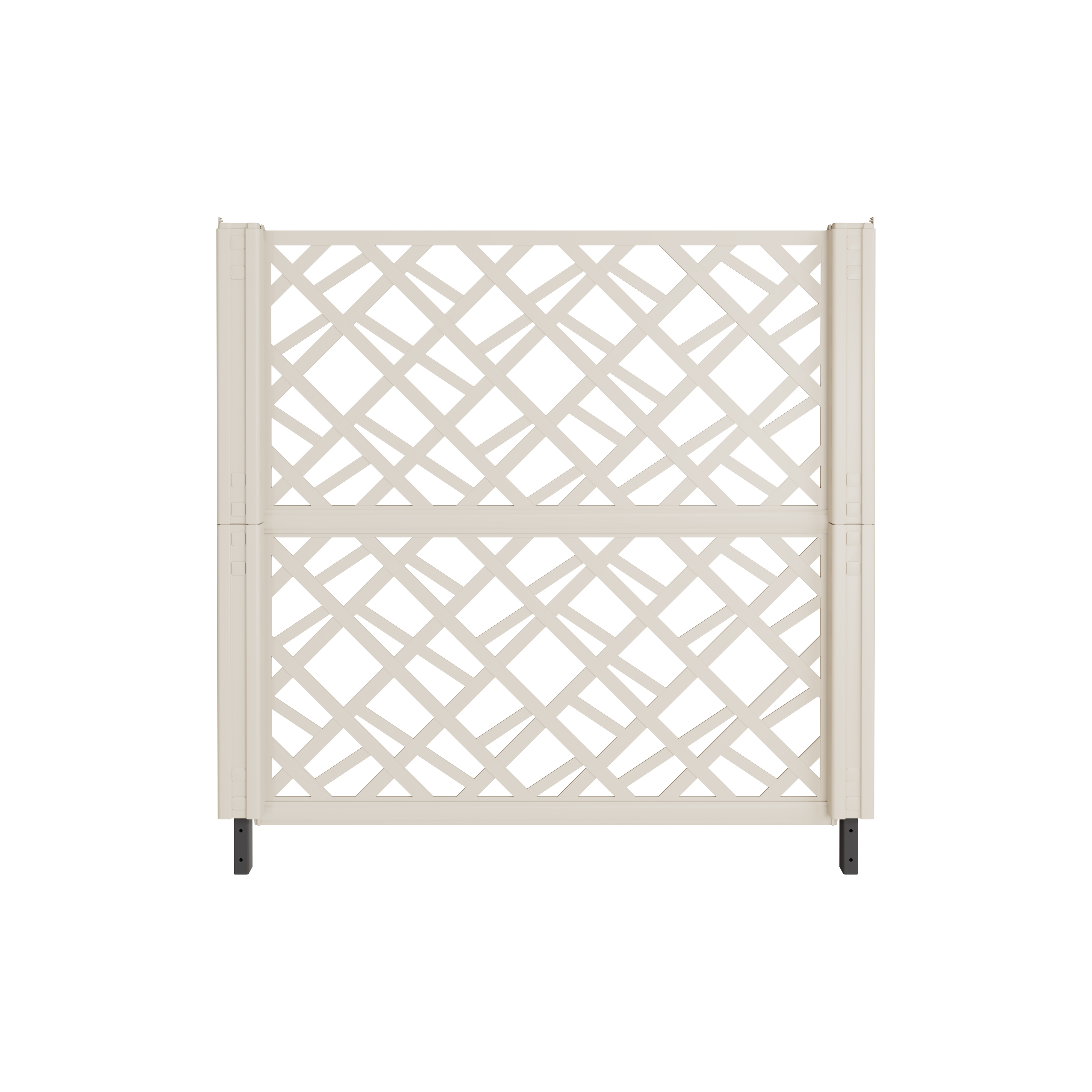 Traliccio fisso Kit di 2 pannelli modulari ecrù SCAT.B in polipropilene, ecru, L 114 X H 102 cm, 142 mm, 2 pezzi - 4