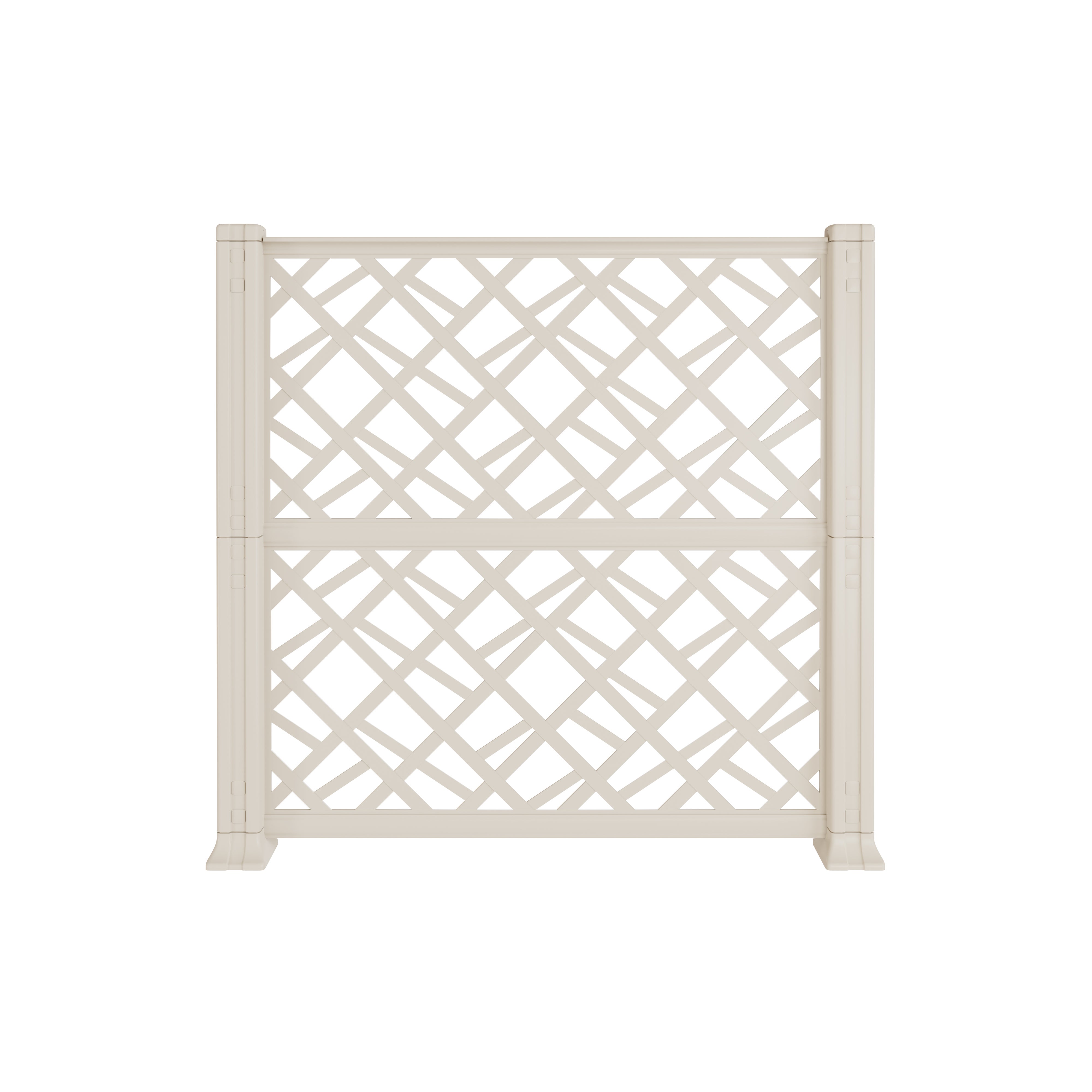 Traliccio fisso Kit di 2 pannelli modulari ecrù SCAT.A in polipropilene, ecru, L 114 X H 111.6 cm, 142 mm, 2 pezzi - 4