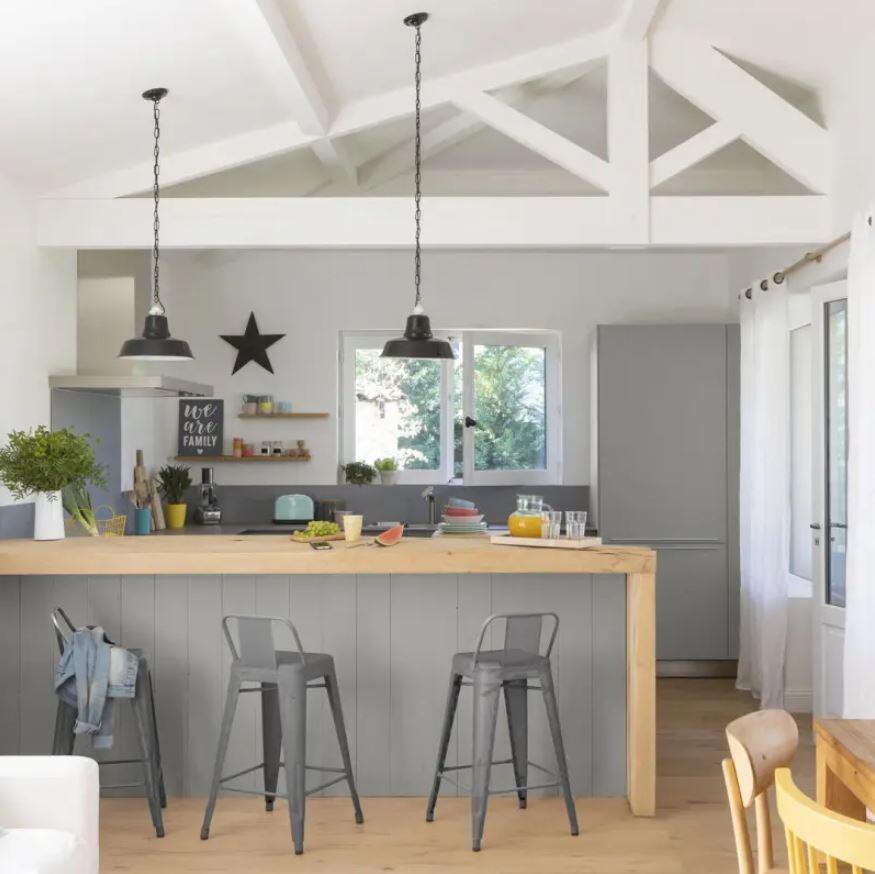 Esmalte de interior renovación multisuperficie V33 color gris titanio satinado 2L para muebles, puertas, paredes, azulejos, radiadores, carpintería y mobiliario - 3