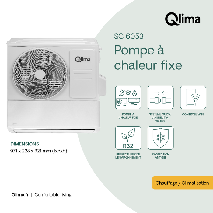 bénéfices pompe à chaleur qlima SC6053
