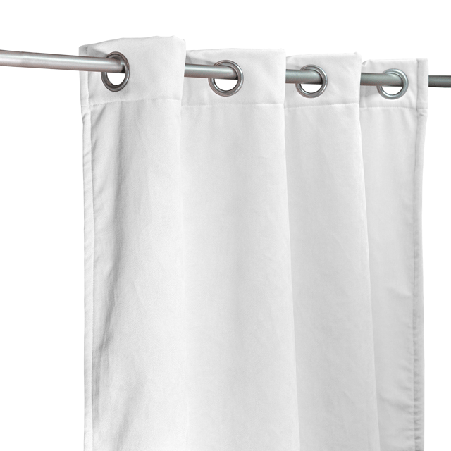 Rideau occultant thermique, Oxford, blanc H.260 x l.140 cm