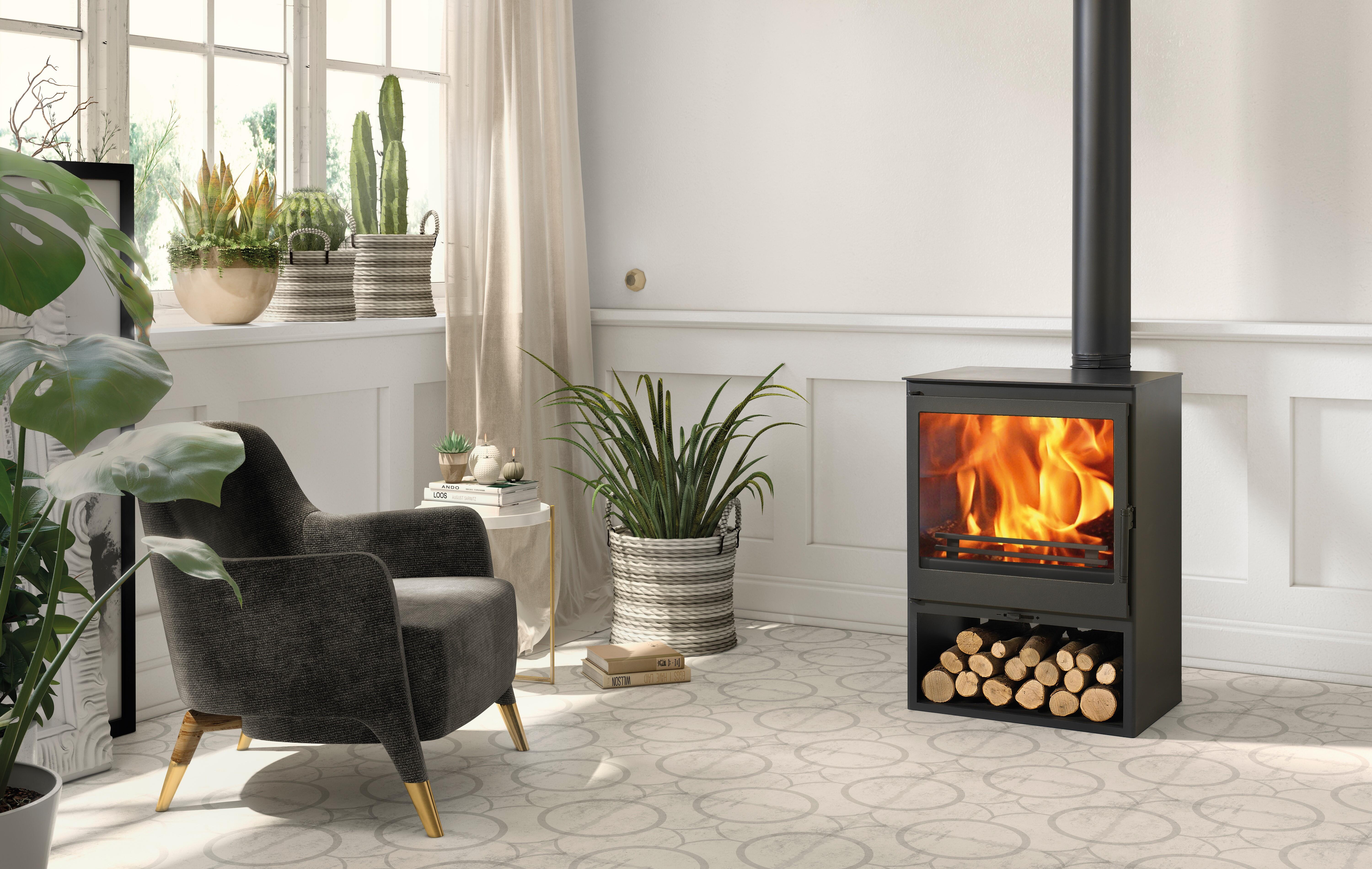 Estufa de leña panadero eco saphir de 7,1 kw