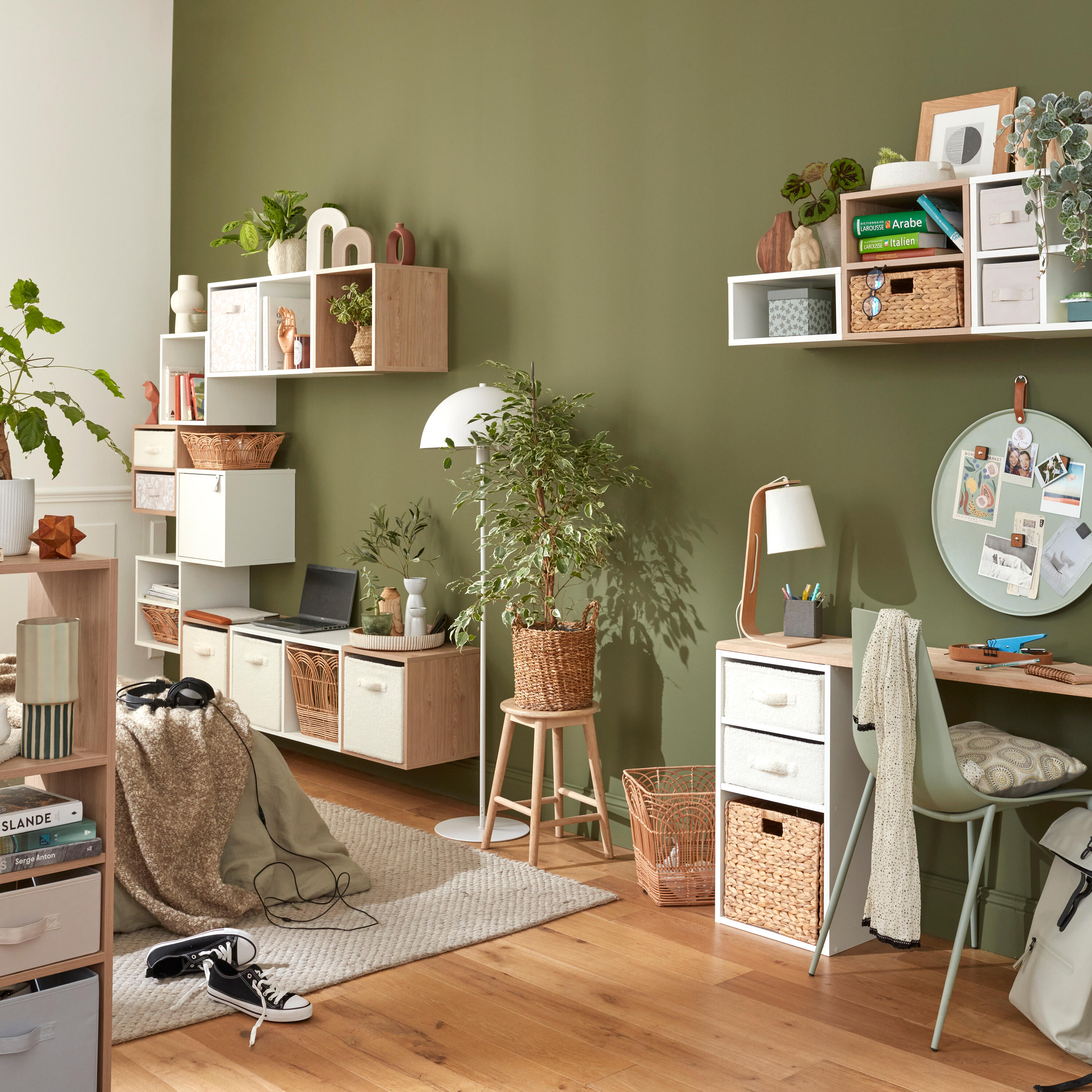 Panier SPACEO Kub effet laine H.31 x l.31 x P.31 cm - 5