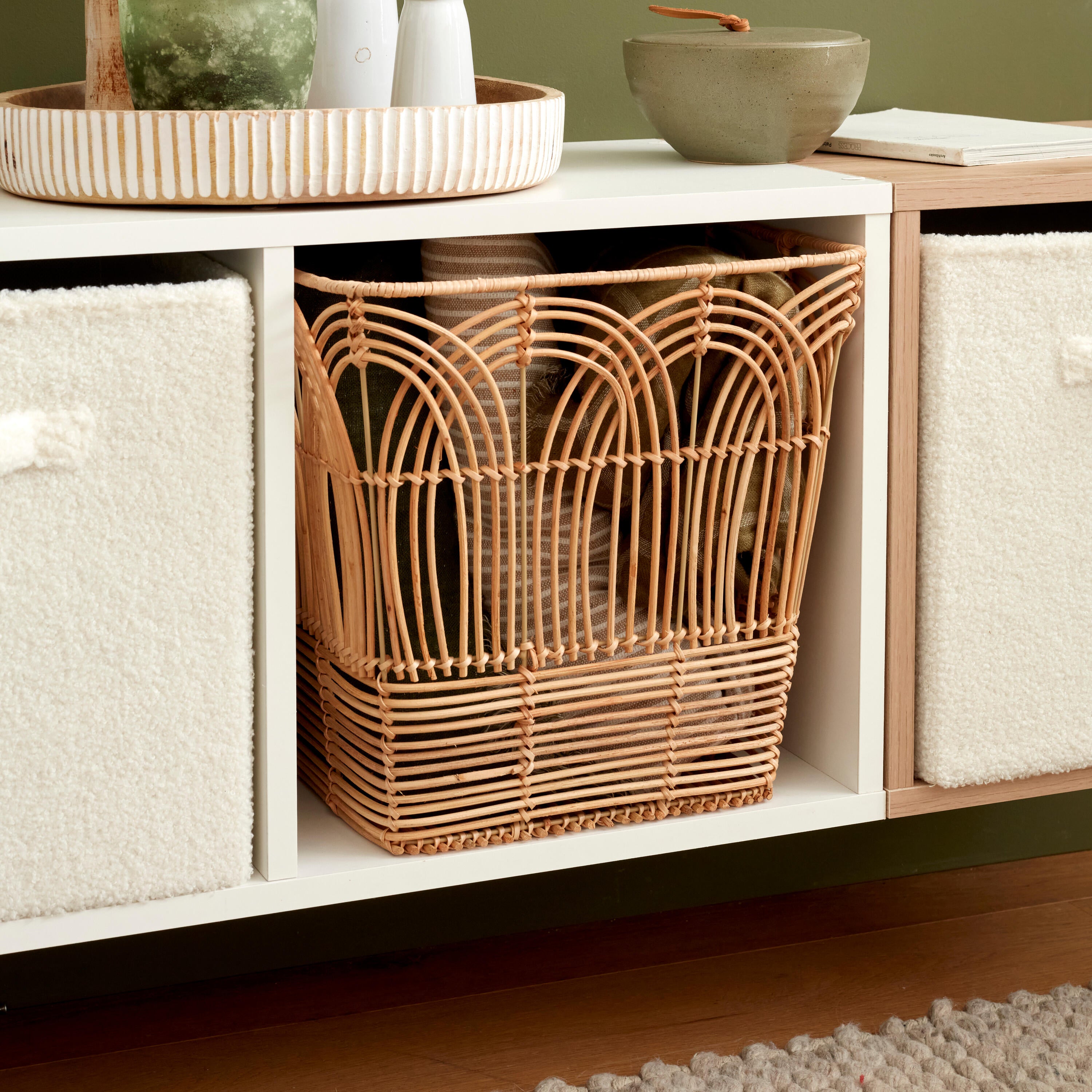Cesto L Kub spaceo 31X31X31CM rattan - 9