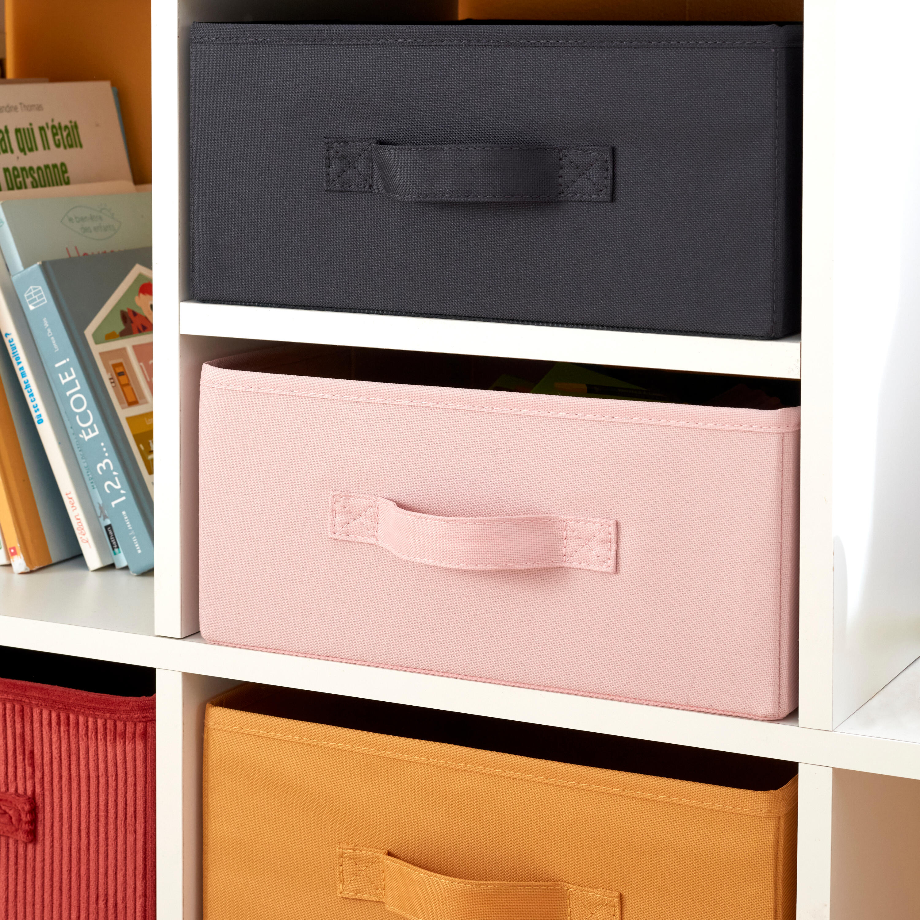 Panier SPACEO kub rose H.14 x l.31 x P.31 cm - 5