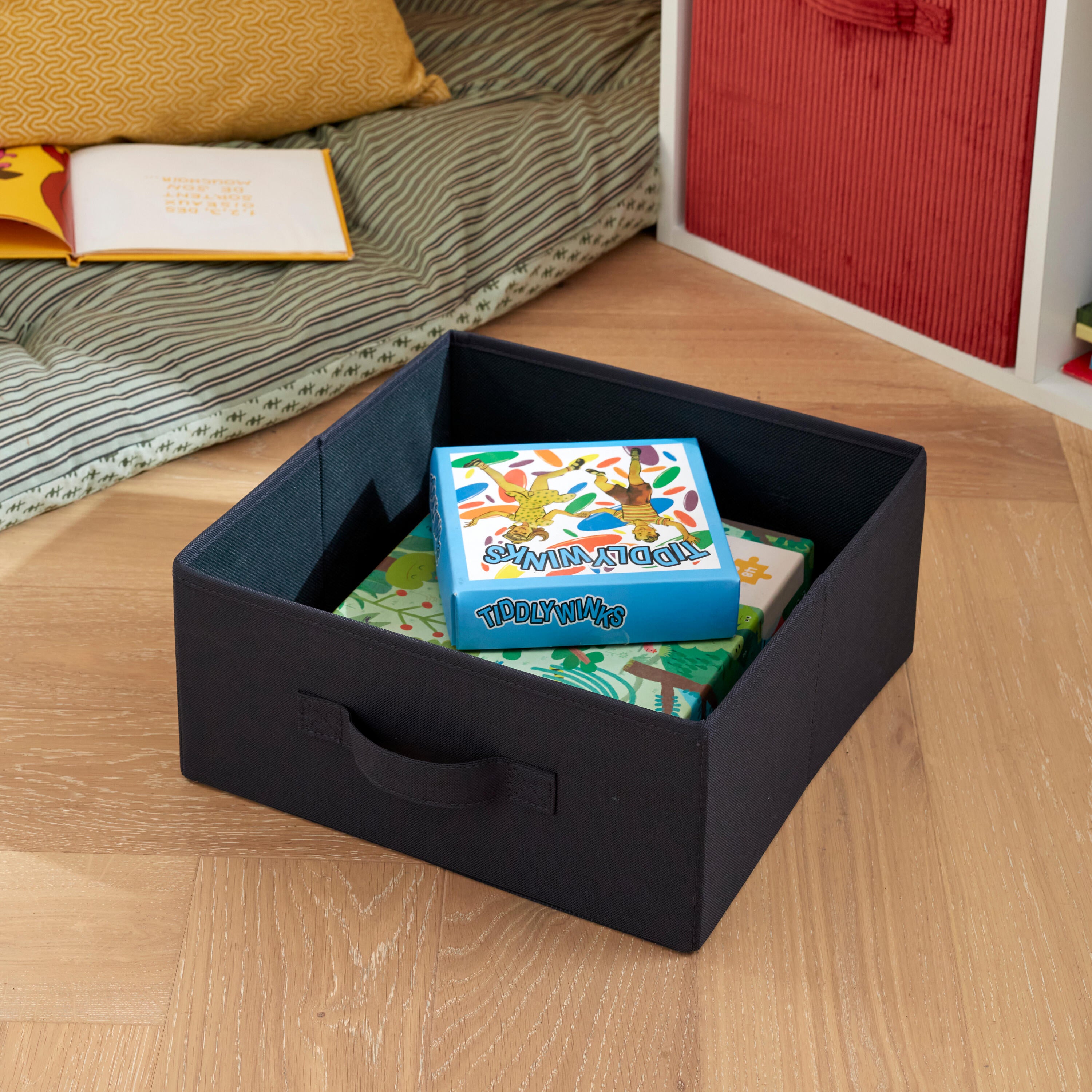 Panier SPACEO Kub gris foncé H.14 x l.31 x P.31 cm - 2