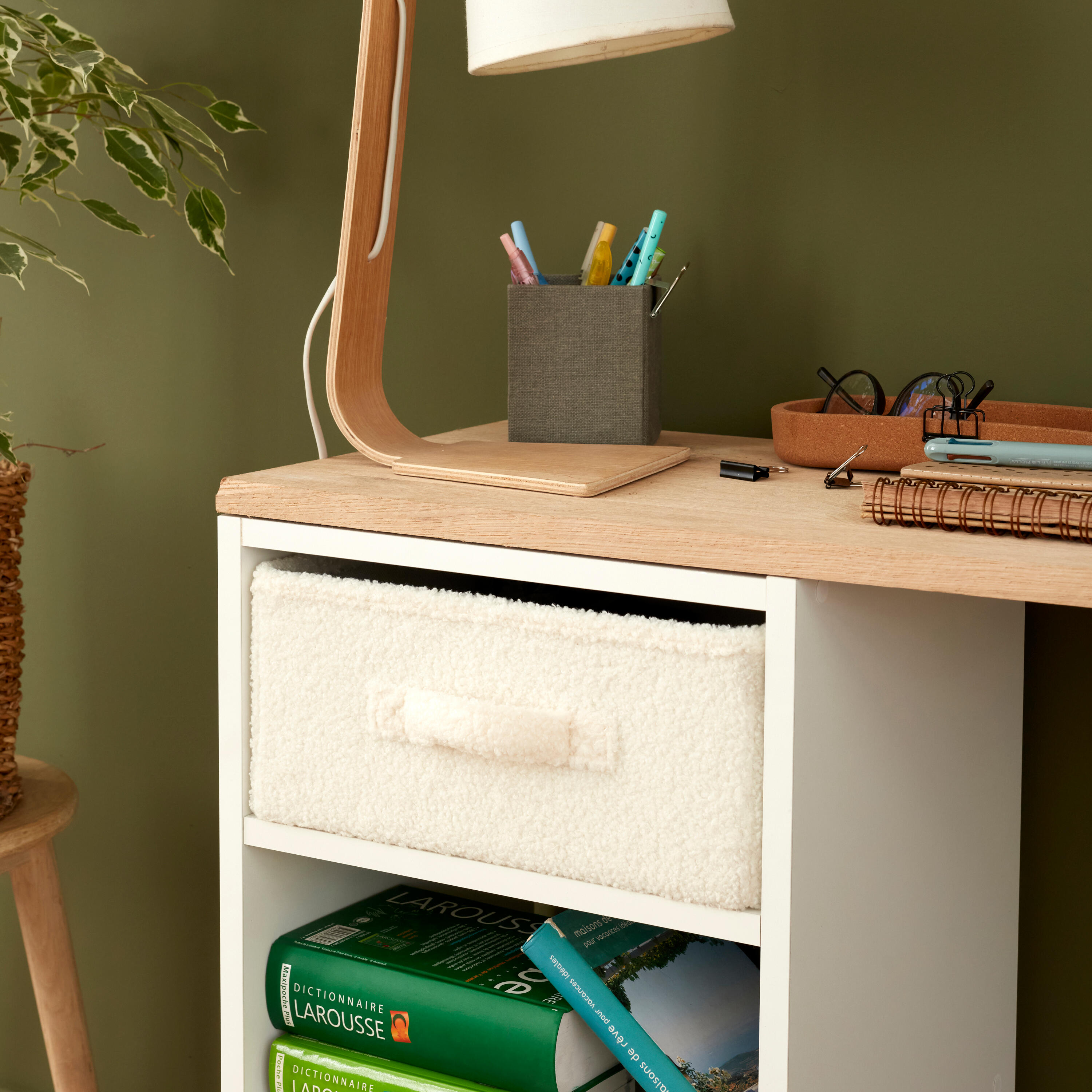 Panier SPACEO Kub effet laine H.14 x l.31 x P.31 cm - 6