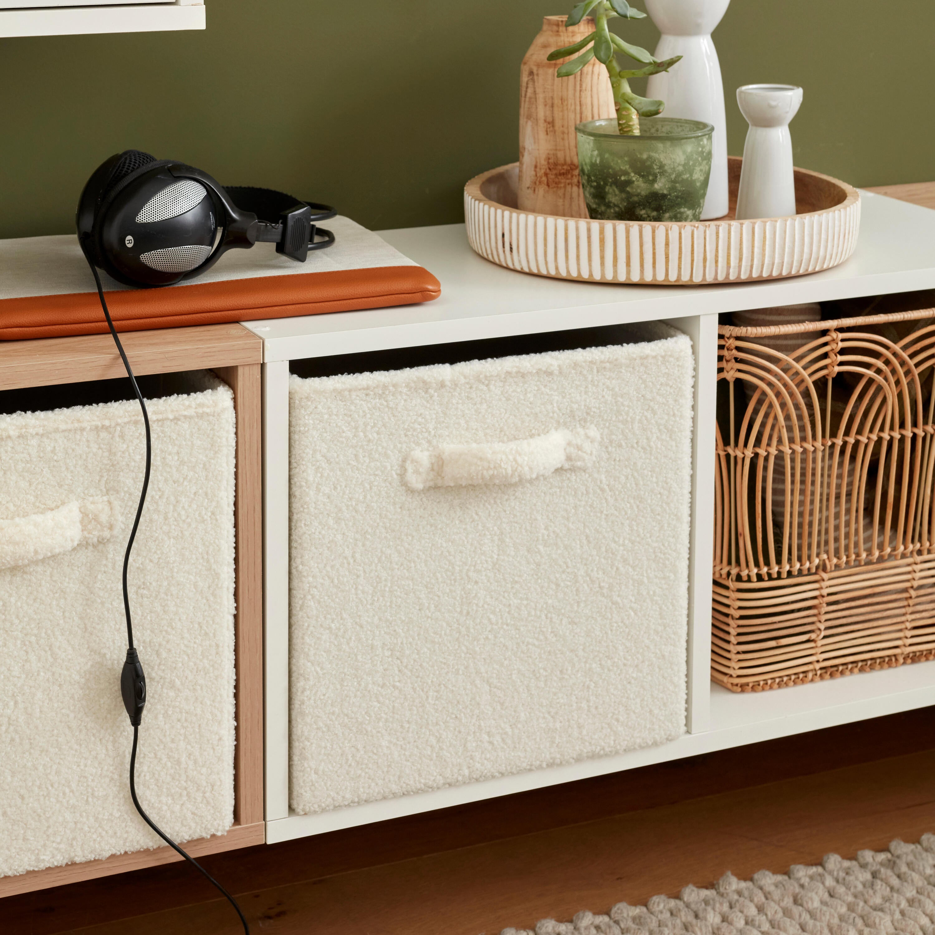 Panier SPACEO Kub effet laine H.31 x l.31 x P.31 cm - 4