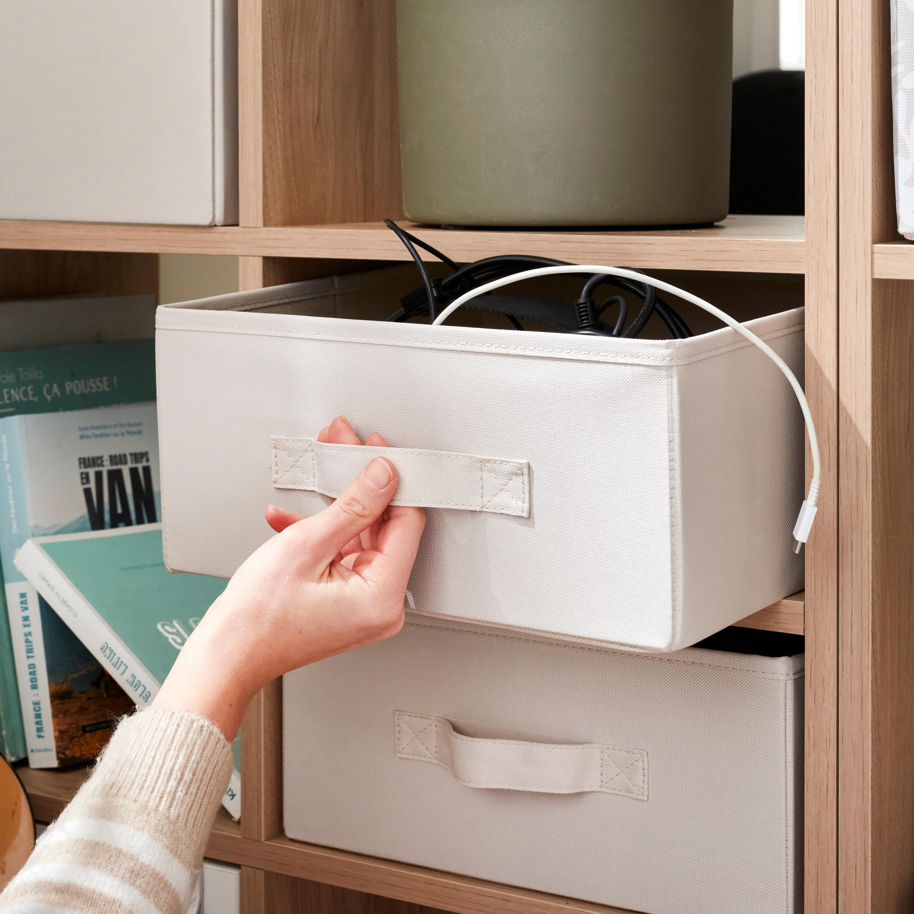 Panier SPACEO kub beige H.14 x l.31 x P.31 cm - 7