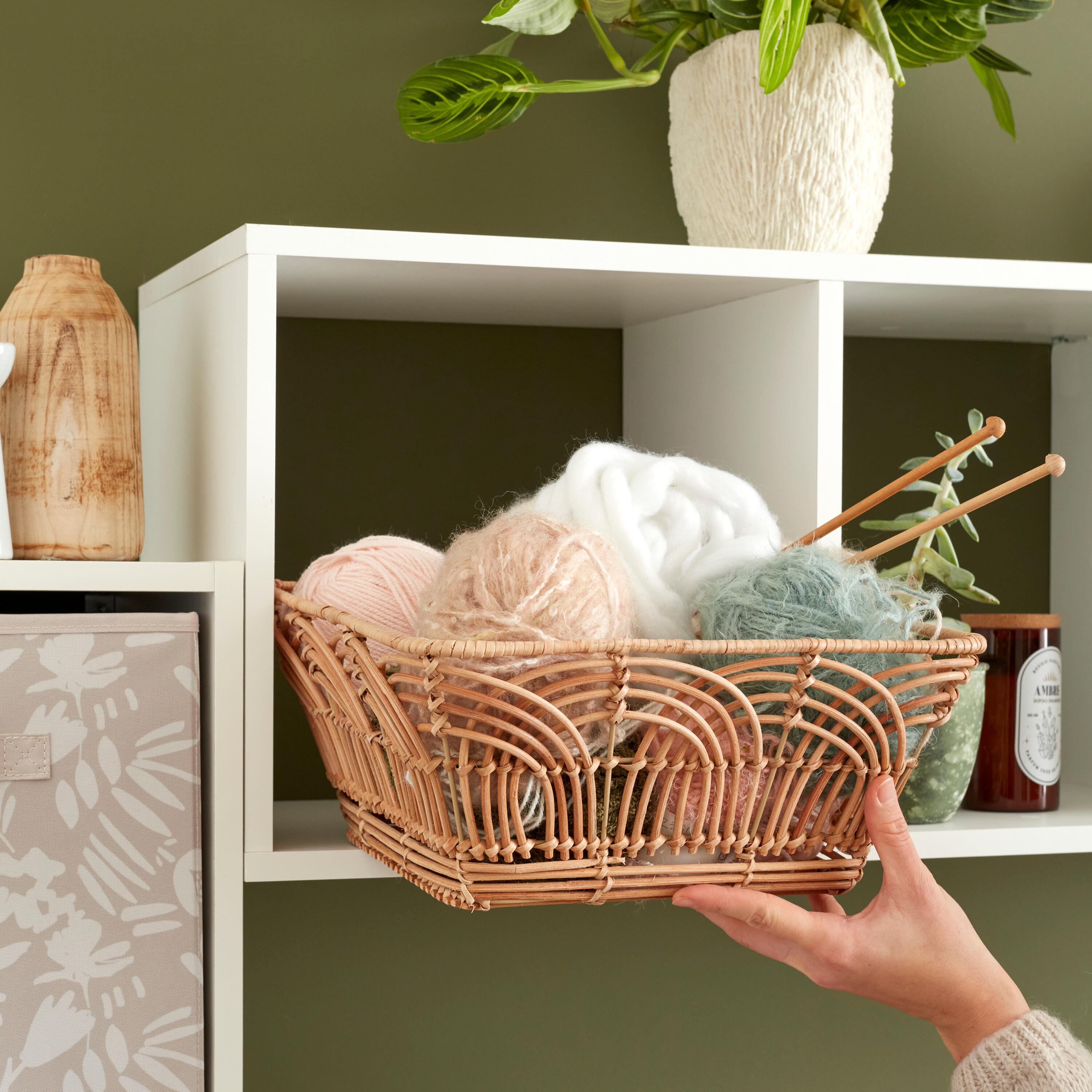 Panier SPACEO Kub Rotin H.14 x l.31 x P.31 cm - 8