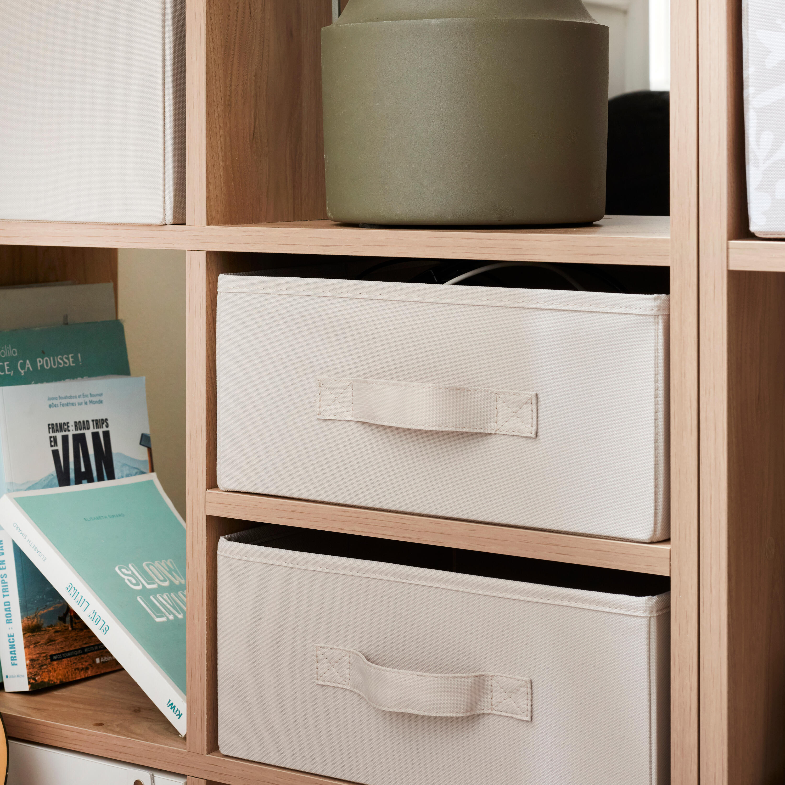 Panier SPACEO kub beige H.14 x l.31 x P.31 cm - 5