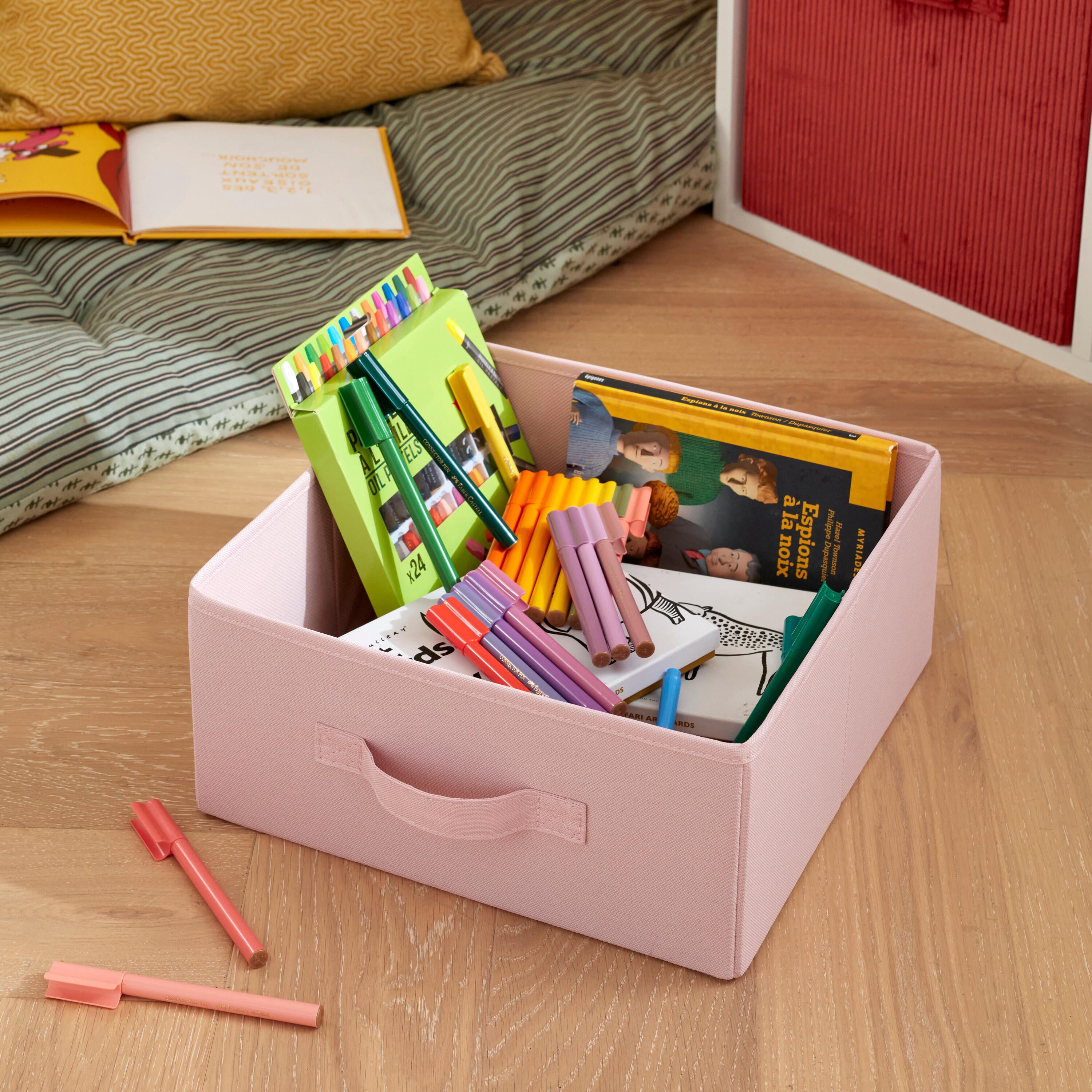 Panier SPACEO kub rose H.14 x l.31 x P.31 cm - 2