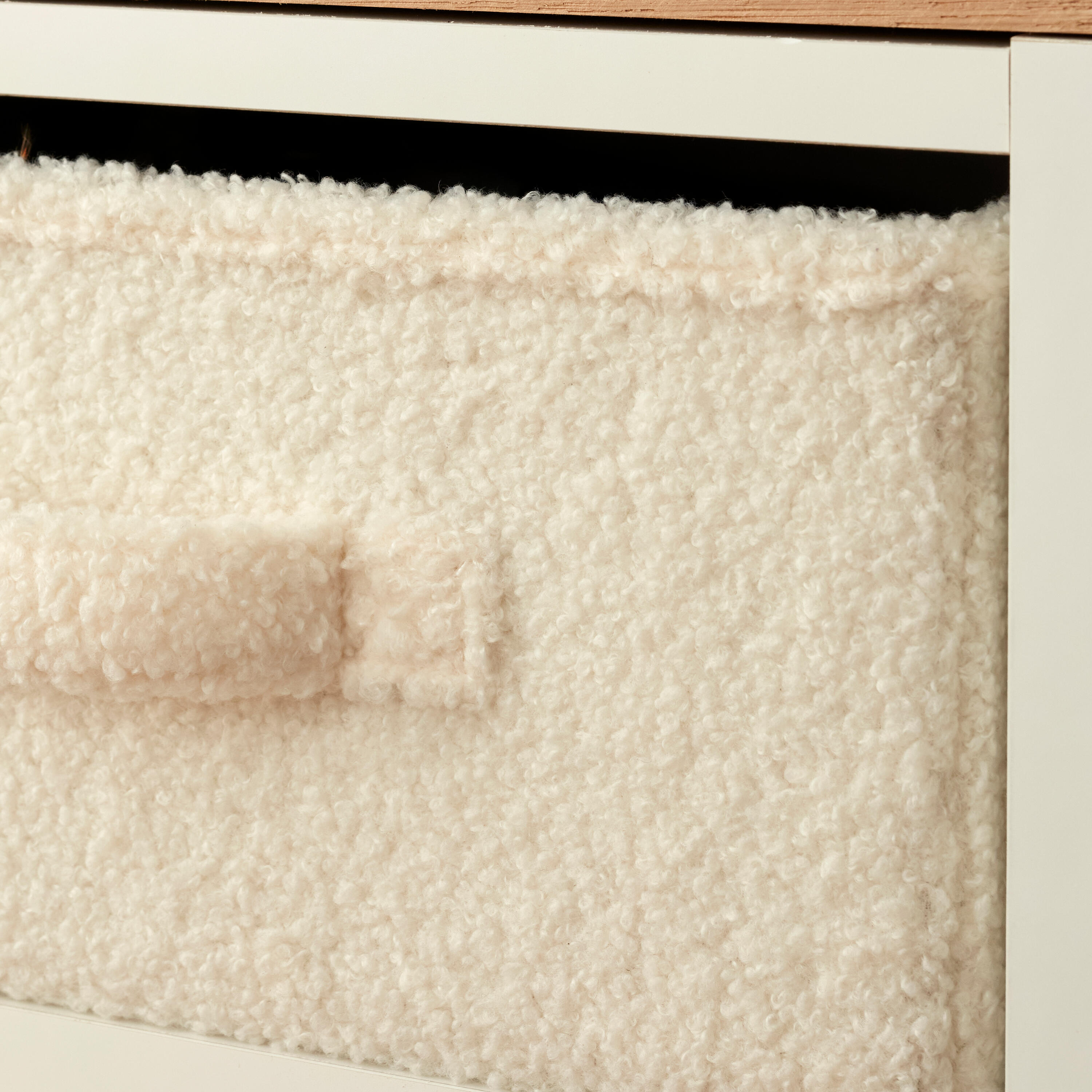 Panier SPACEO Kub effet laine H.14 x l.31 x P.31 cm - 4