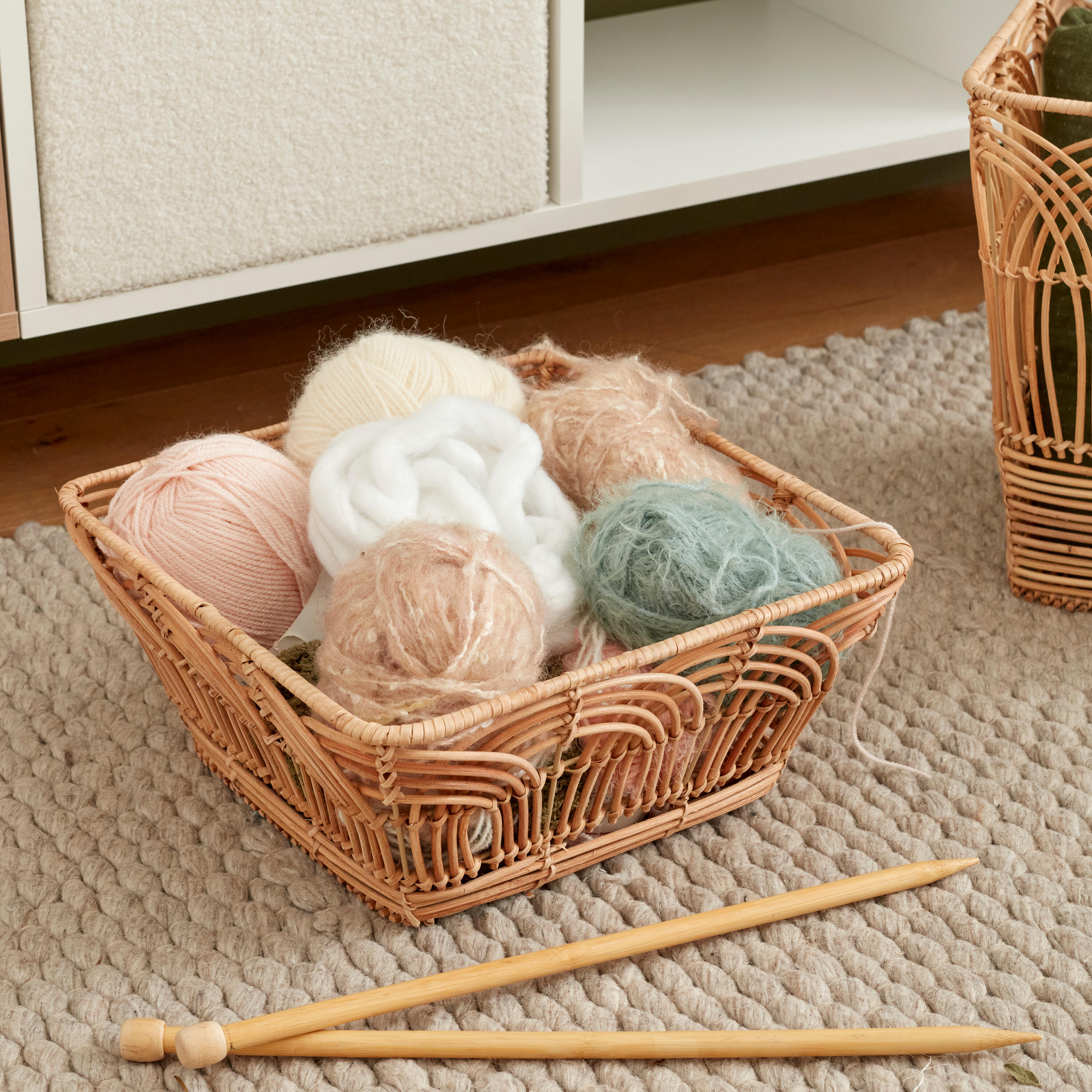 Panier SPACEO Kub Rotin H.14 x l.31 x P.31 cm - 2