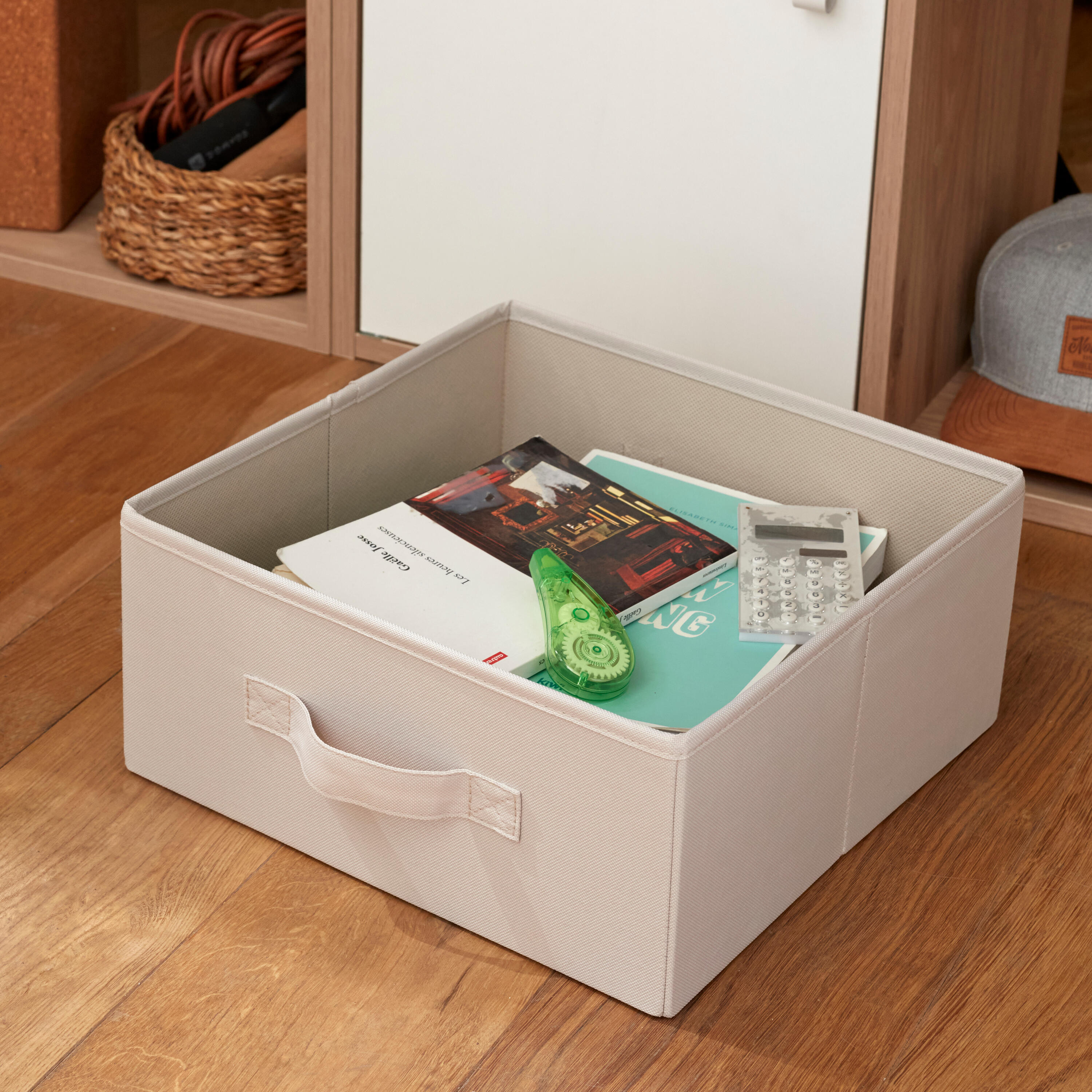 Panier SPACEO kub beige H.14 x l.31 x P.31 cm - 2