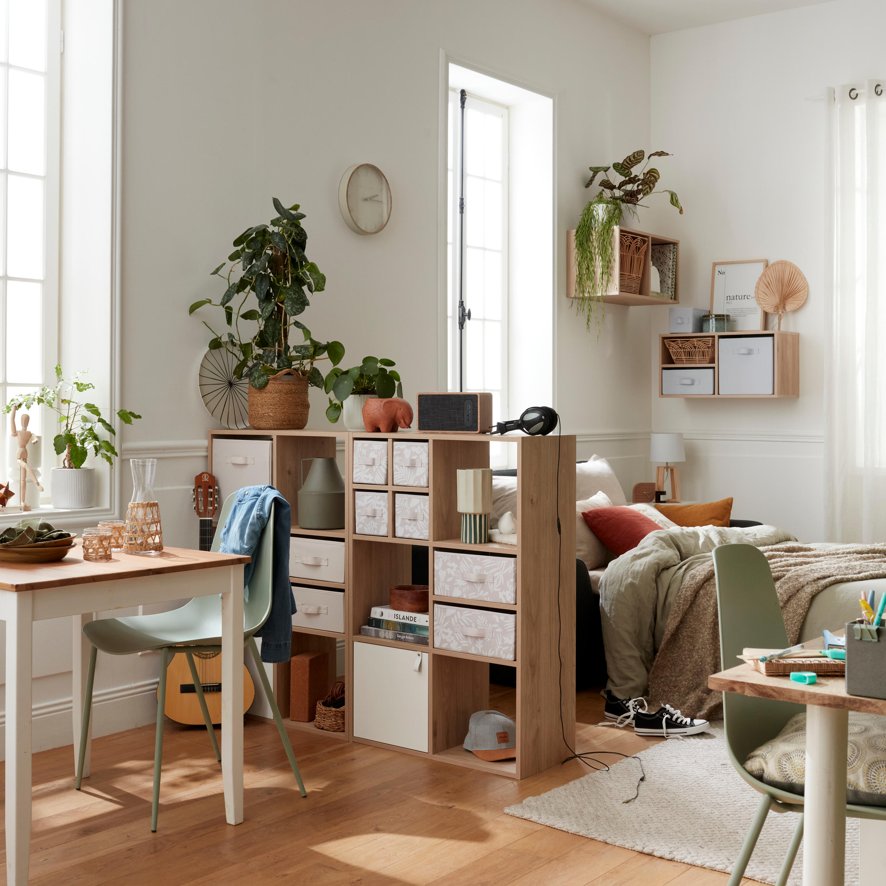 Panier SPACEO Kub gris H.14 x l.31 x P.31 cm - 4