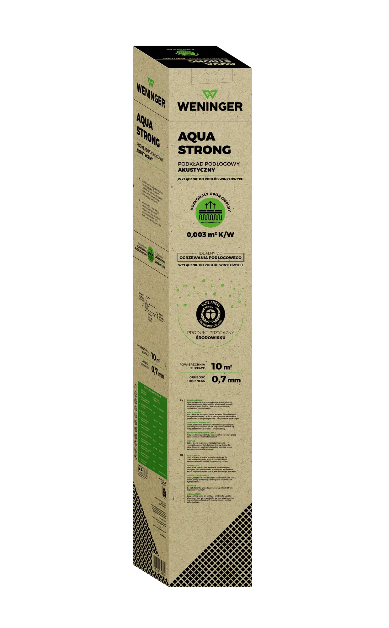 Podkład podpodłogowy pod panele winylowe Aqua strong 10 m2 Weninger - 3