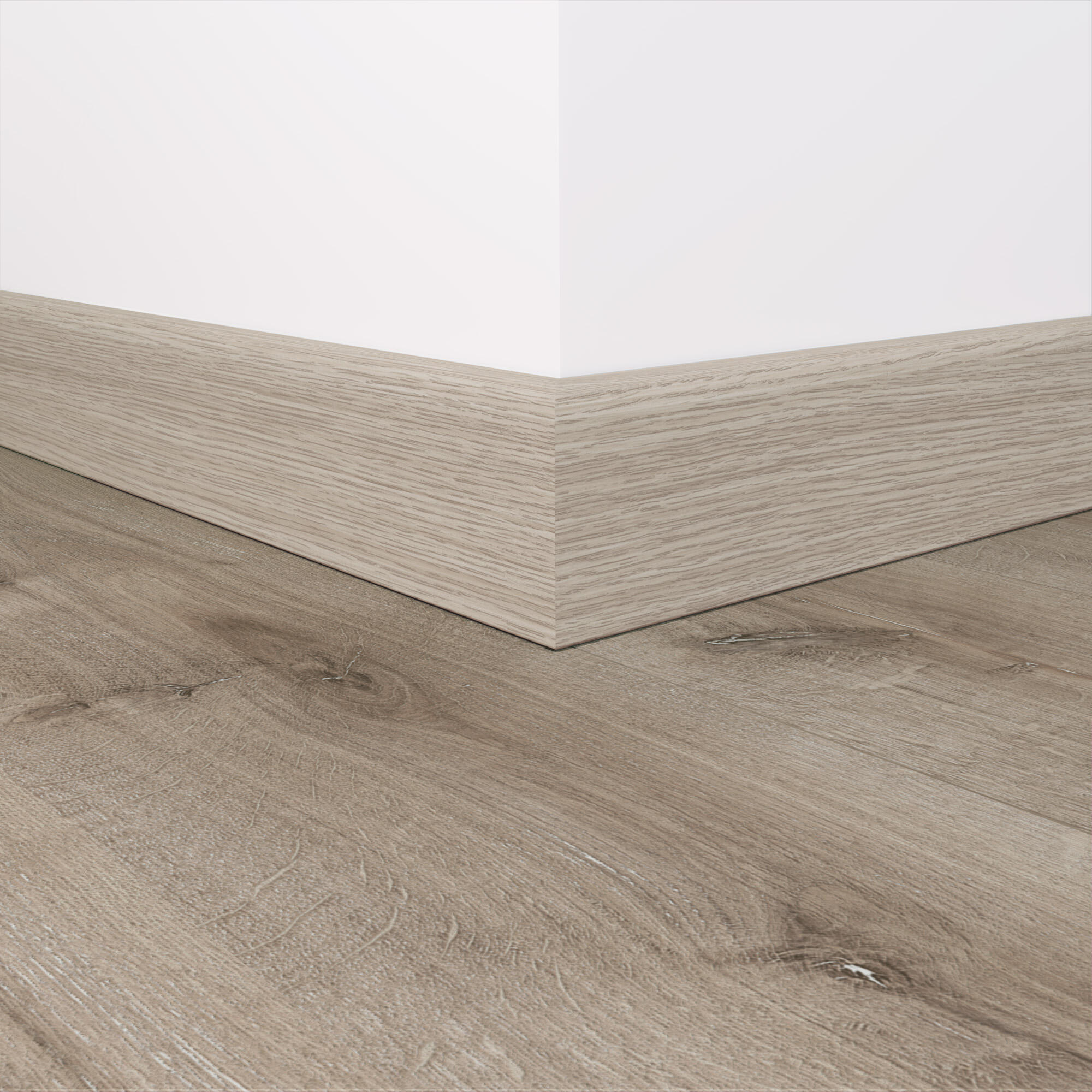 Rodapé MDF cinza / prateado semi mate 14x78x2400 mm Artens GR115 - 3