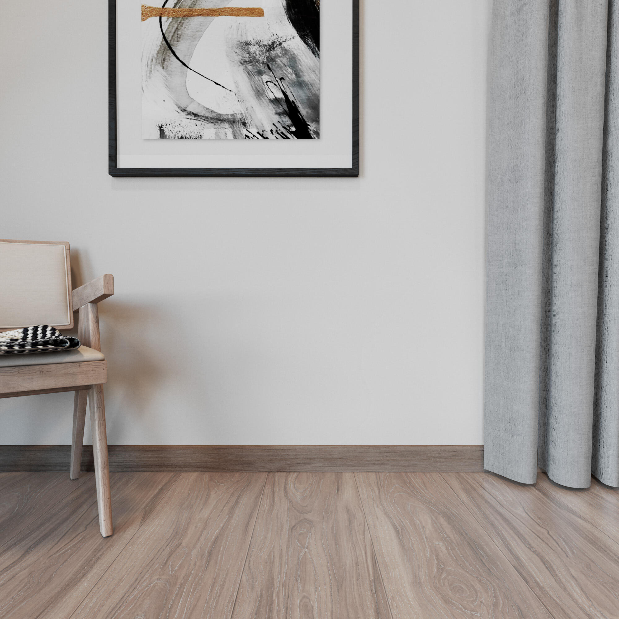 Rodapé MDF castanho semi mate 14x78x2400 mm Artens BG230 - 3