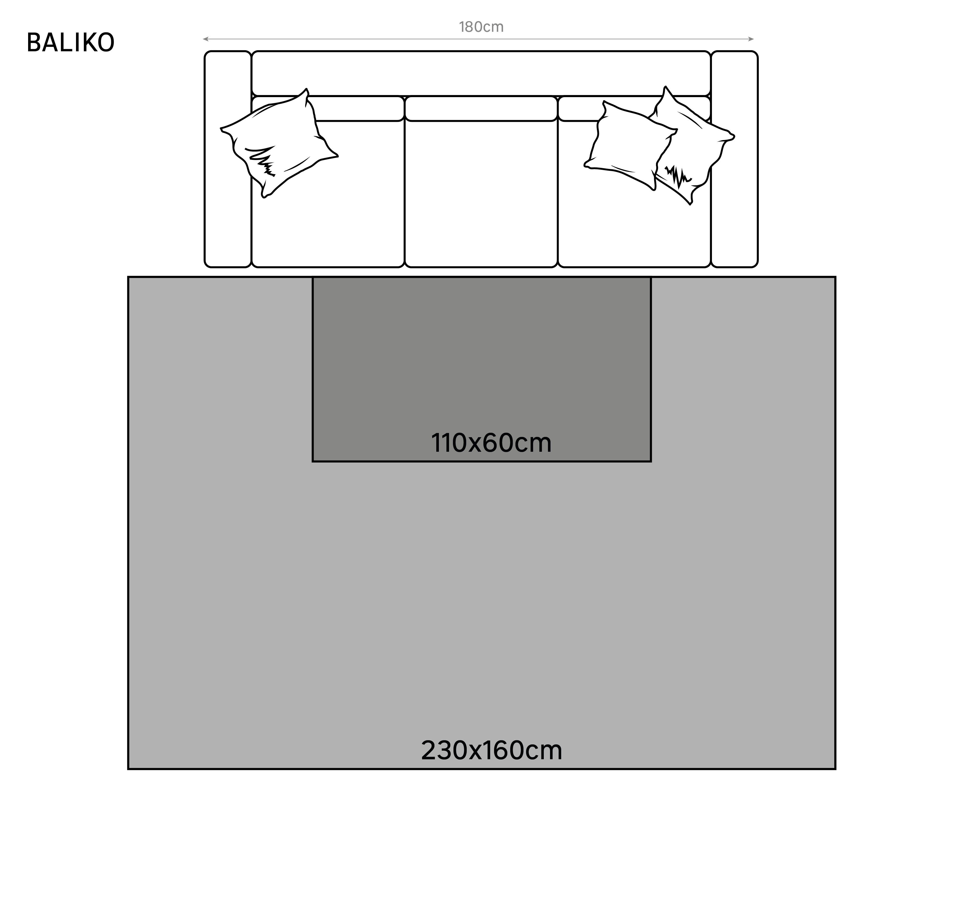 Alfombra yute Baliko 160x230cm tejido plano INSPIRE liso blanco paper - 7